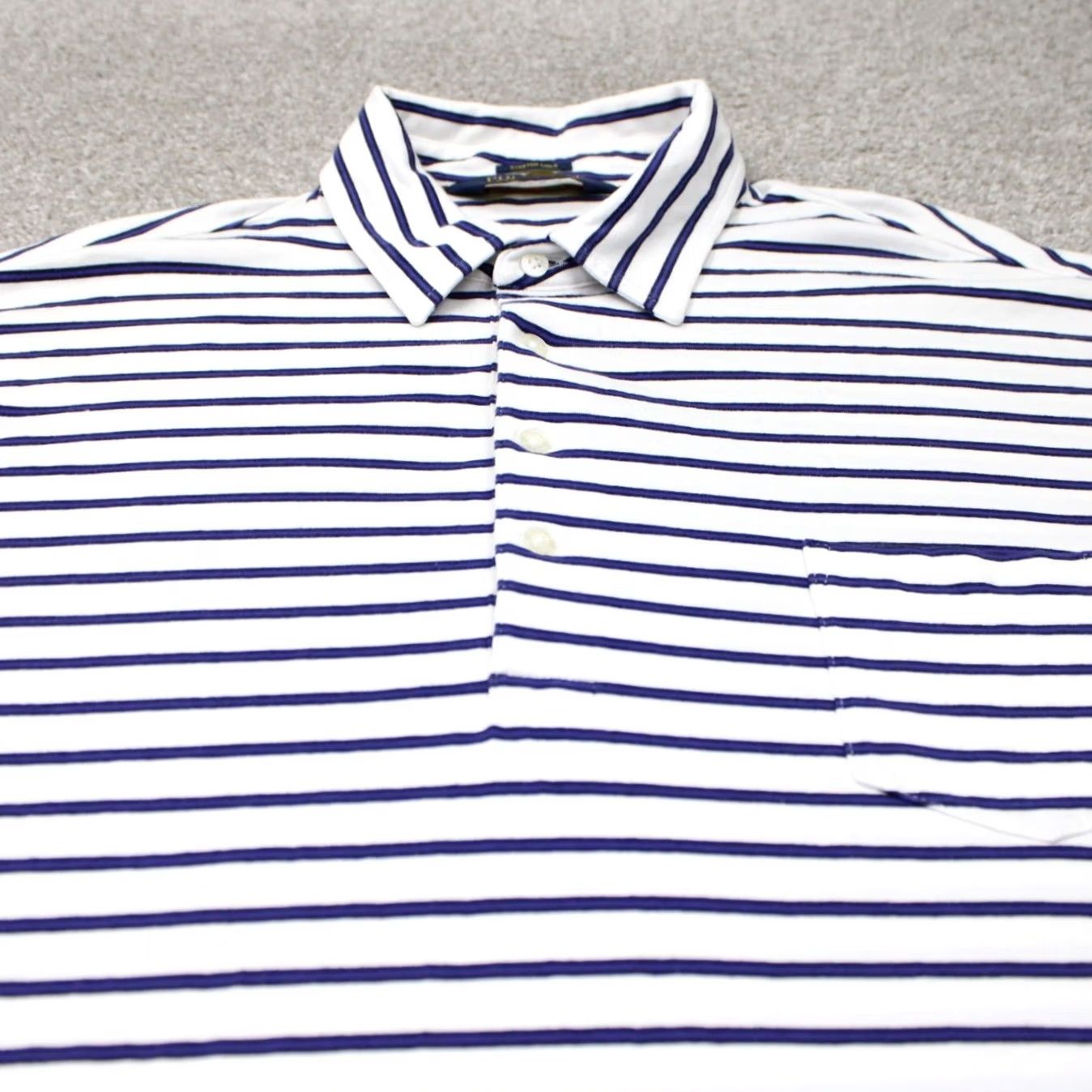 Ralph Lauren Polo Golf Ralph Lauren Polo Shirt Mens XL Blue/White Stretch Lisle PGA Quail Hollow Logo Left Sleeve Size US XL / EU 56 / 4 - 4 Thumbnail