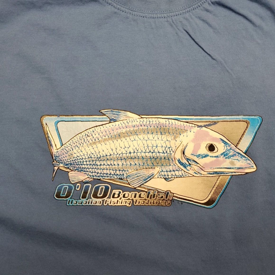 Vintage VINTAGE Bay Beauty VTG Fishing Shirt Men XL Blue Bonefish Graphic Hawaiian Tee Shirt Mens XL Blue Bonefish Graphic Hawaiian Tee Size US XL / EU 56 / 4 - 2 Thumbnail