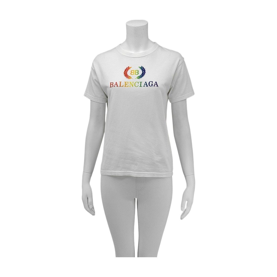 Balenciaga Balenciaga Rainbow Logo T-Shirt Size M Size M / US 6-8 / IT 42-44 - 1 Thumbnail