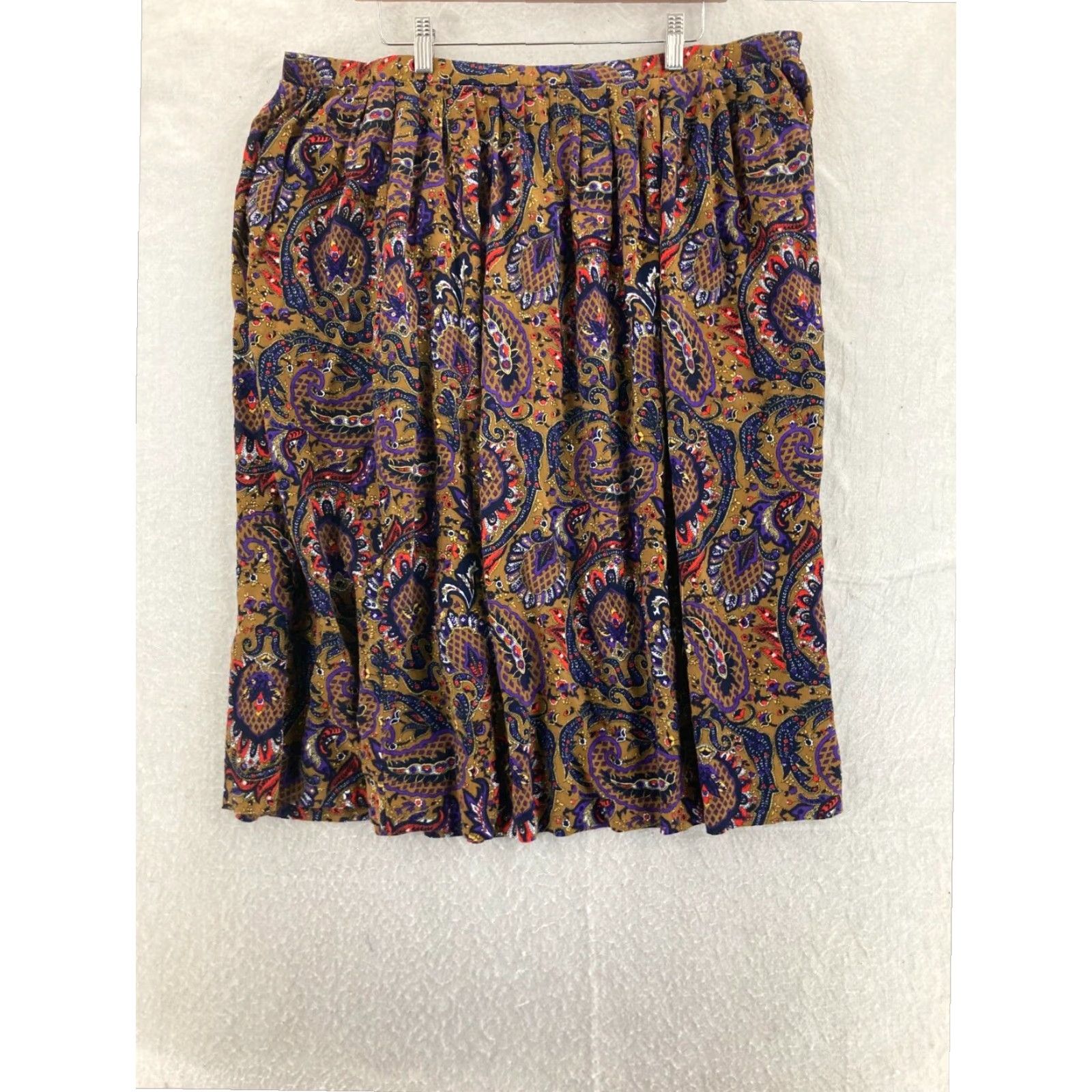 Melissa Melissa Harper Womens 14 Paisley Vintage Rayon Skirt Size 36" / US 14 / IT 50 - 5 Thumbnail