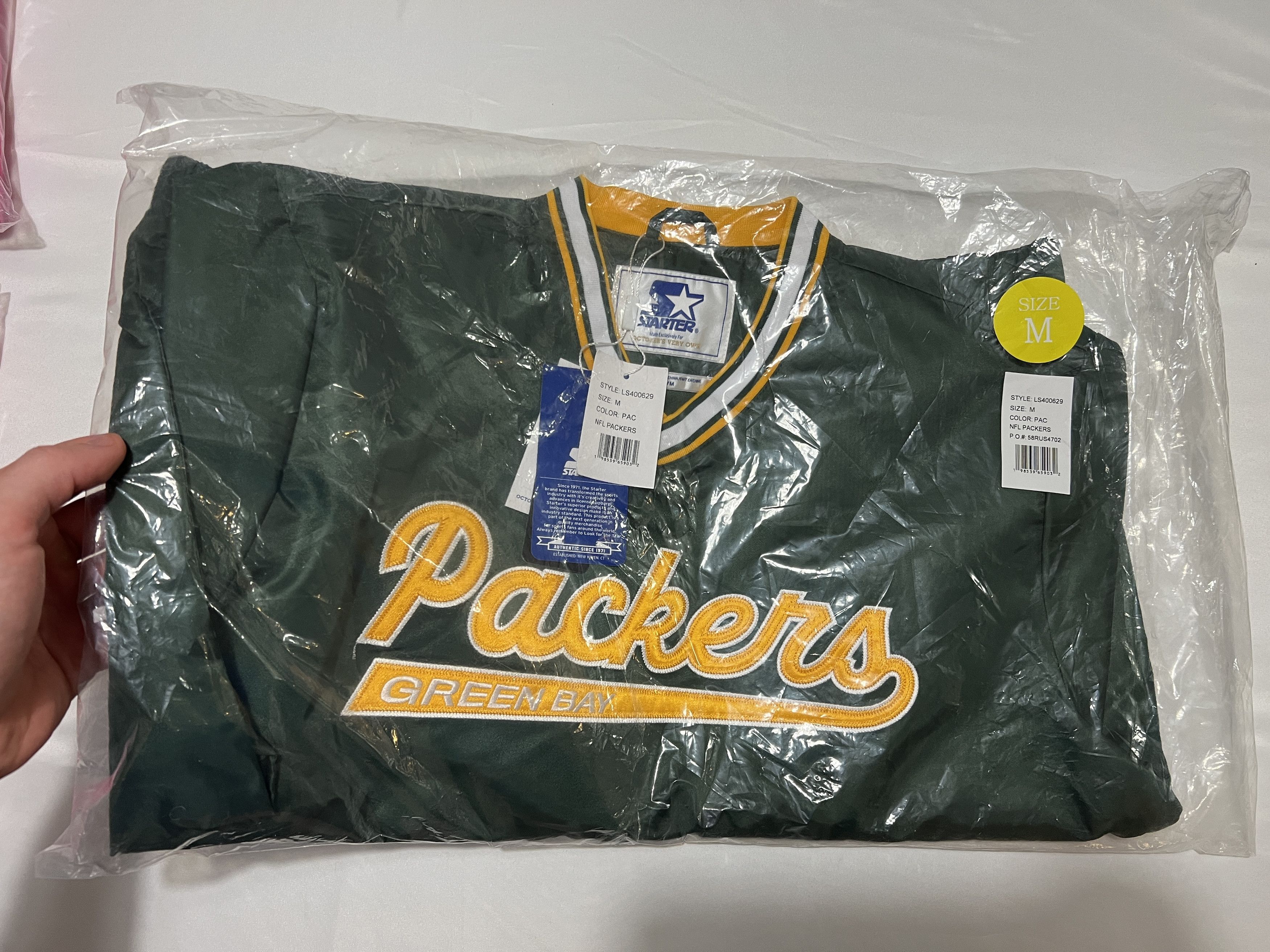 Drake OVO x NFL GREEN BAY PACKERS STARTER® TRAINER PULLOVER JACKET Size US M / EU 48-50 / 2 - 2 Thumbnail