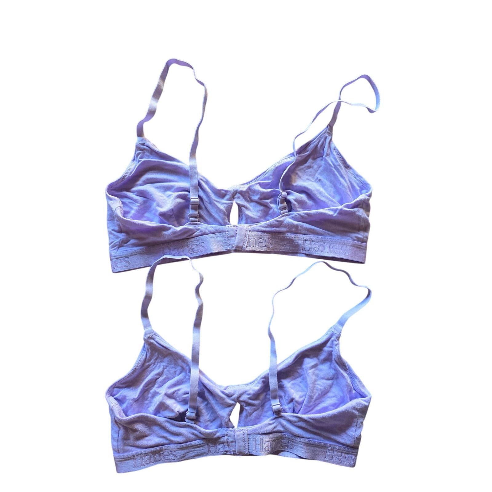 Hanes Hanes Bra Bundle Lot L Not Padded Wireless Purple Size ONE SIZE - 3 Thumbnail