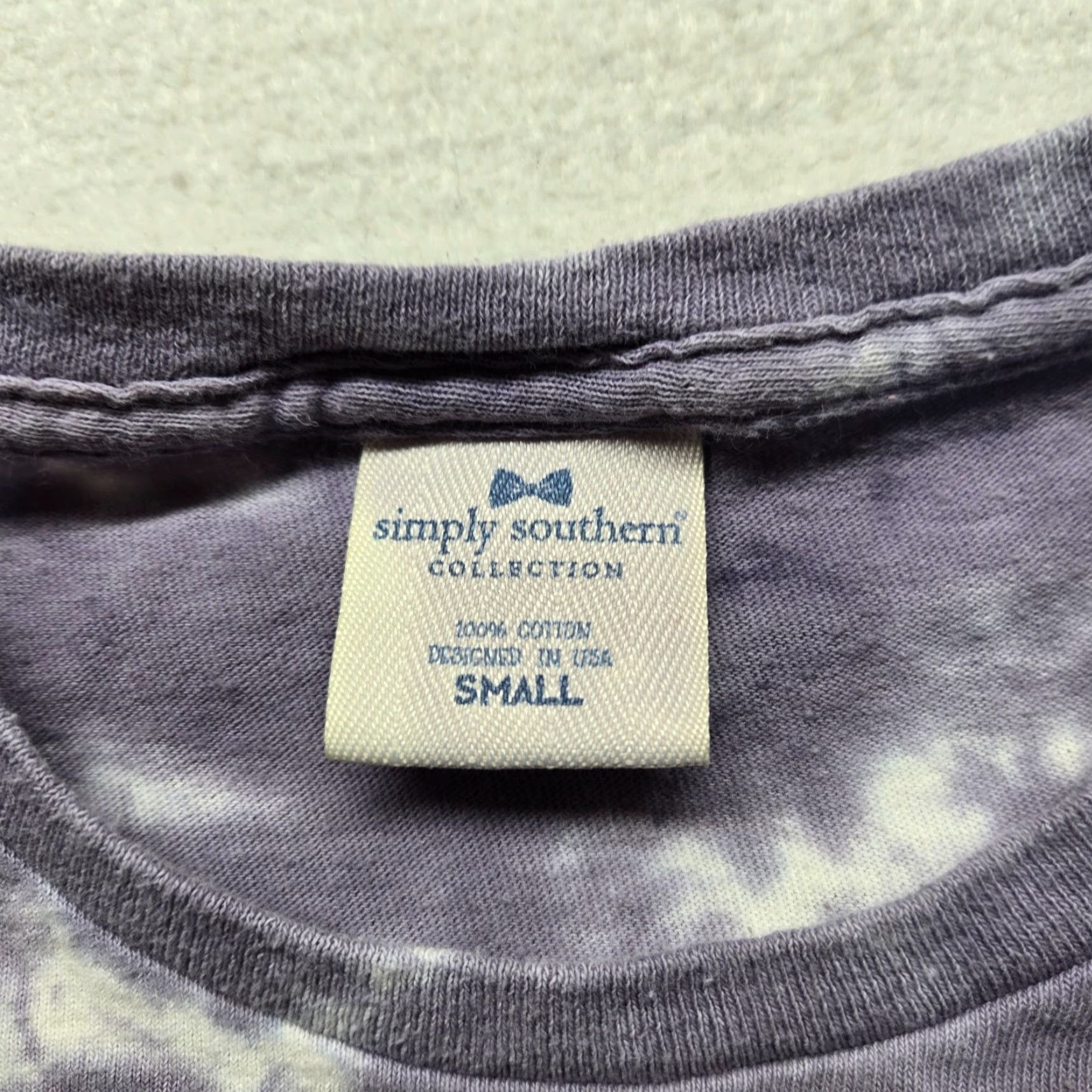 Vintage Simply Southern Keep Life Simple Gray Tie Dye Long Sleeve Shirt Women's S Small Size S / US 4 / IT 40 - 5 Thumbnail