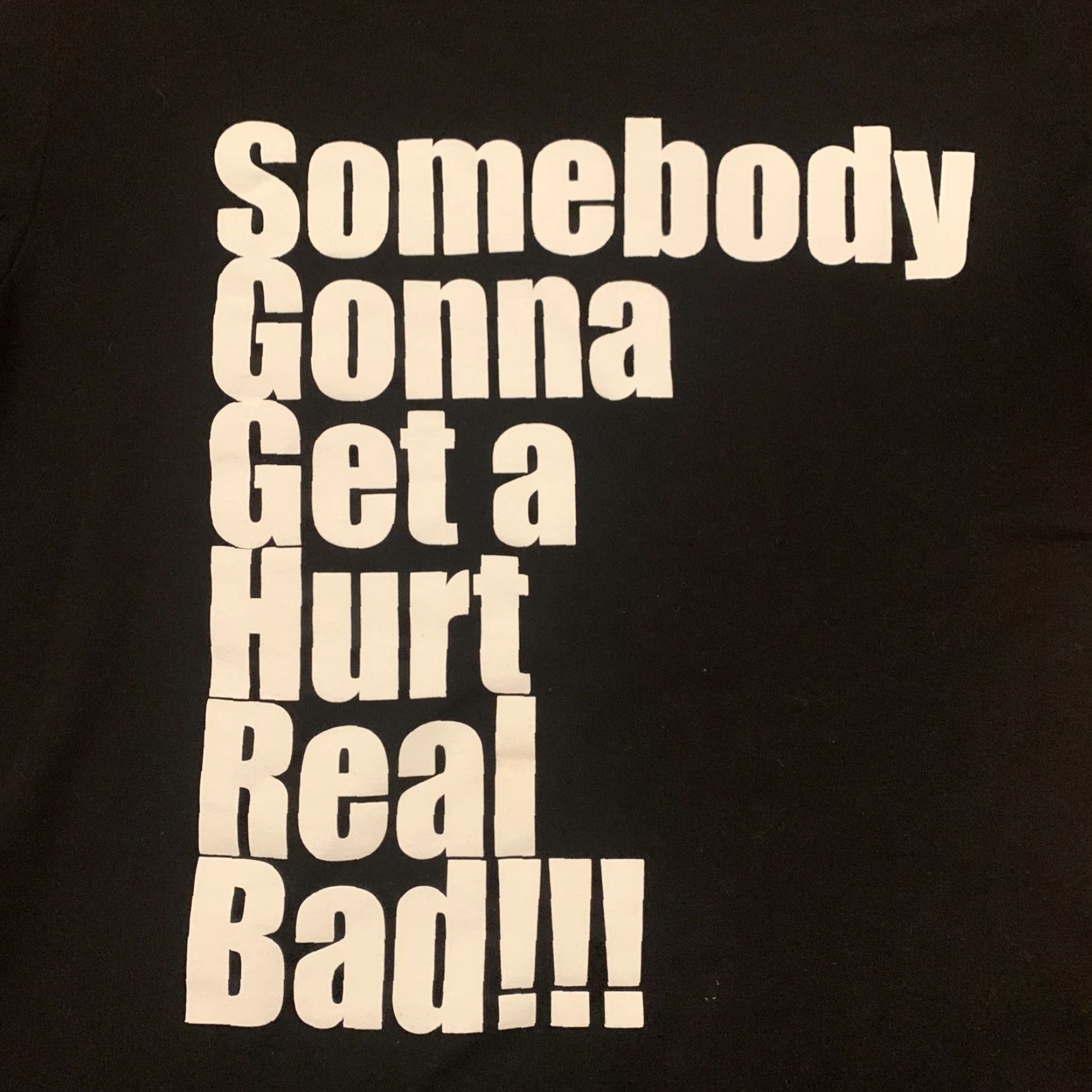 Vintage Russell Peters Somebody gonna get a hurt real bad T-Shirt M Men Black Shirt Mens Size M Size US M / EU 48-50 / 2 - 2 Thumbnail