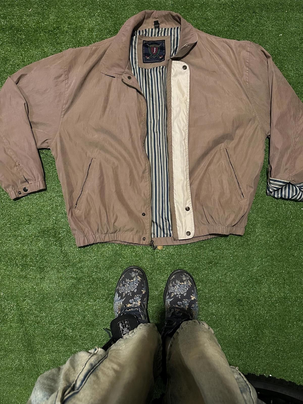 Unknown London Vintage Men's Casual Lightweight Jacket with Striped Lining Size ONE SIZE - 2 Thumbnail