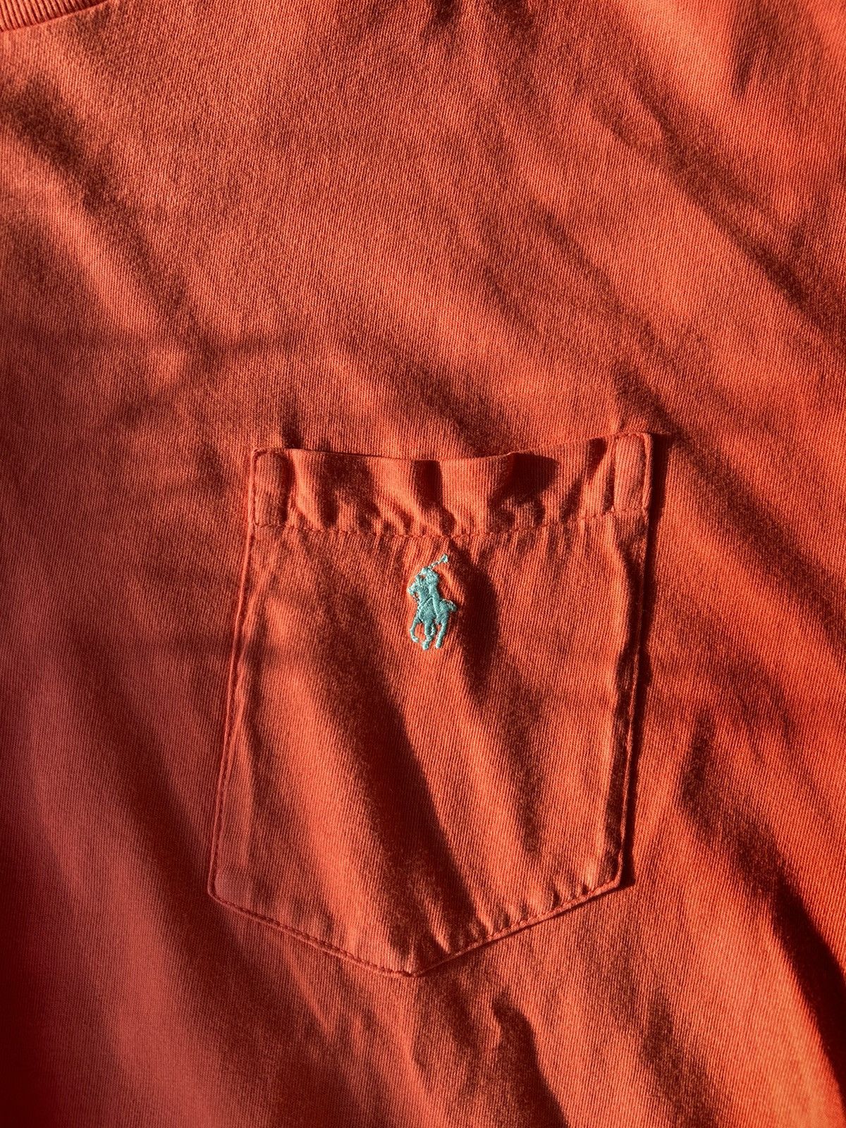 Polo Ralph Lauren × Vintage Vintage Y2K Polo Ralph Lauren Pocket Logo T Orange Size L Size US L / EU 52-54 / 3 - 2 Thumbnail
