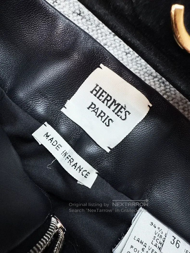Hermes Hermes Autumn/winter orange and gray plaid soft wool and l Size 24" / US 00 / IT 34 - 3 Thumbnail