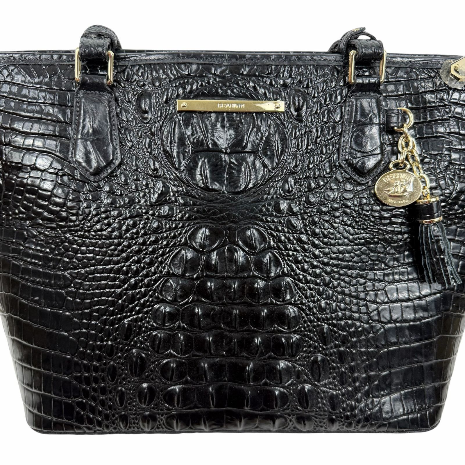 BRAHMIN Brahmin Medium Asher Melbourne Tote Bag Shoulder Bag Black Size ONE SIZE - 12 Thumbnail