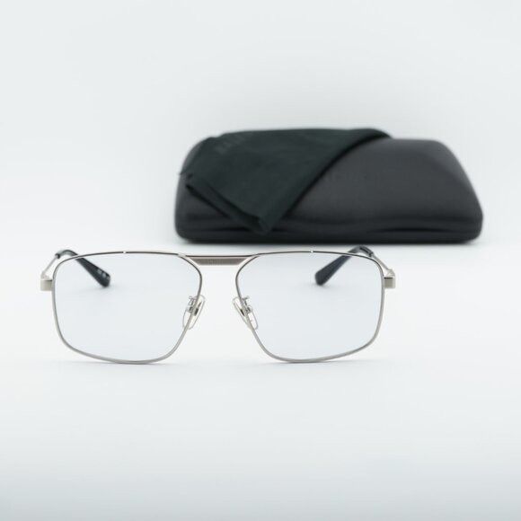 Balenciaga Balenciaga BB0418SK 004 Sunglasses Silver Square Frame, Grey Size ONE SIZE - 10 Thumbnail