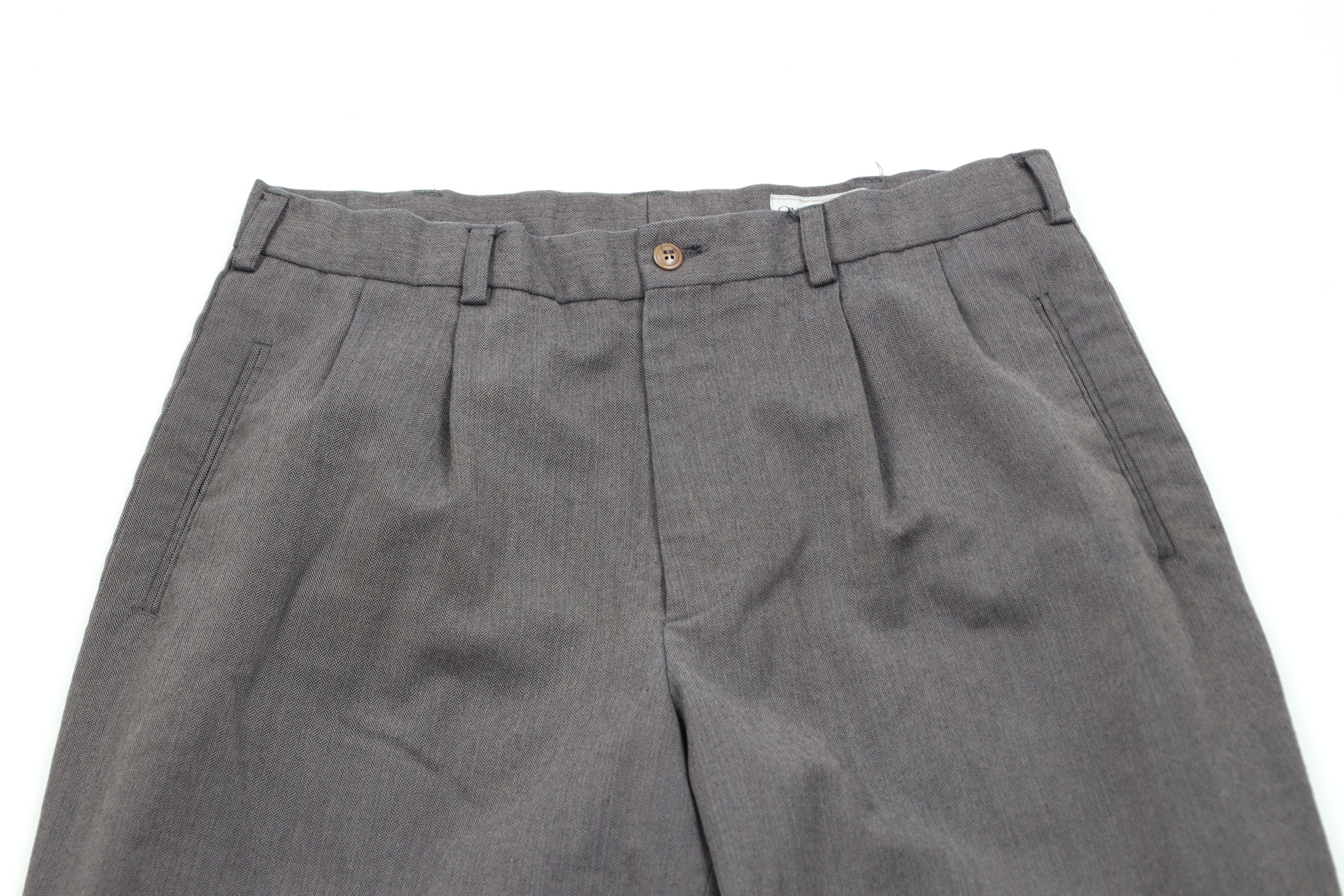 Vintage Vintage 90s Streetwear Wide Leg Chino Pants Herringbone Size US 34 / EU 50 - 2 Thumbnail