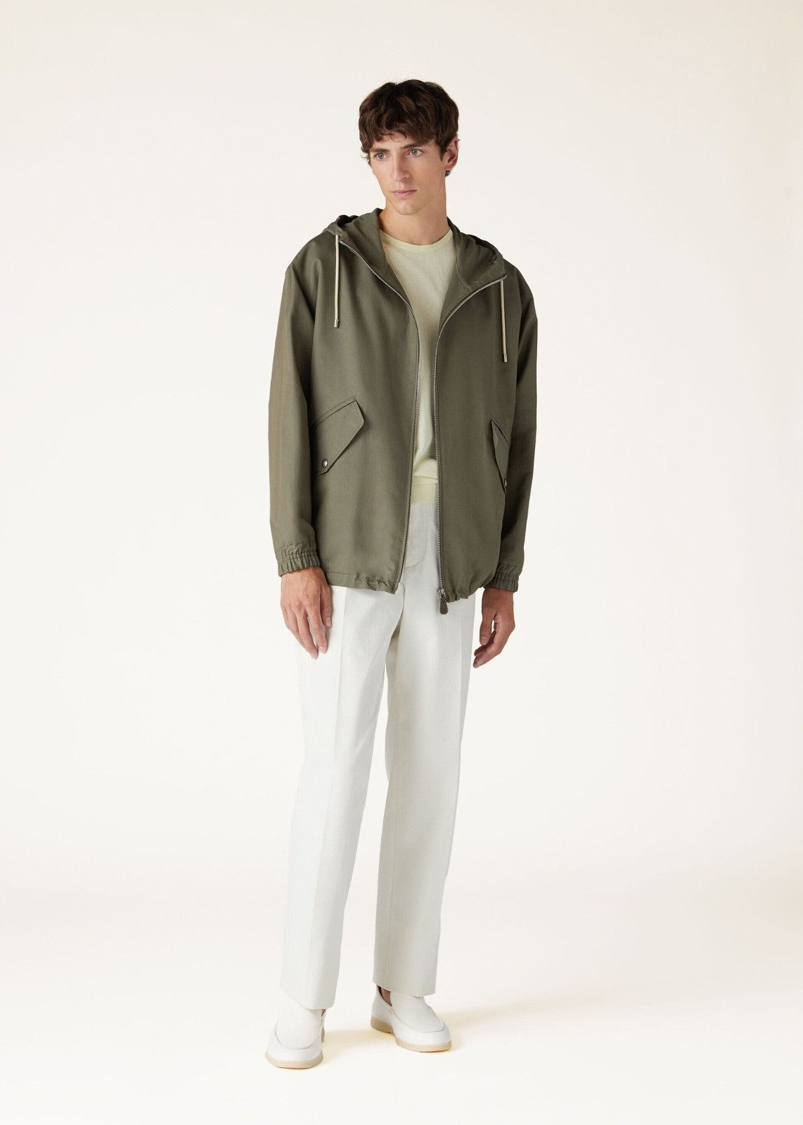 Loro Piana o1srvl11e0225 FAN6911 Ako Cotton Bomber Jacket Size US XL / EU 56 / 4 - 5 Thumbnail