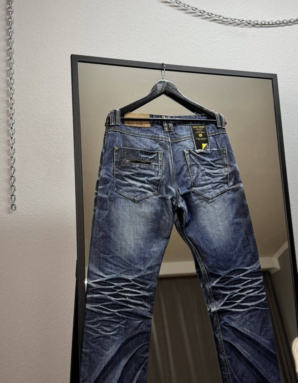 Tornado Mart Takeshy Kurosawa Sequin Logo Denim Pants Vintage Size US 32 / EU 48 - 7 Thumbnail