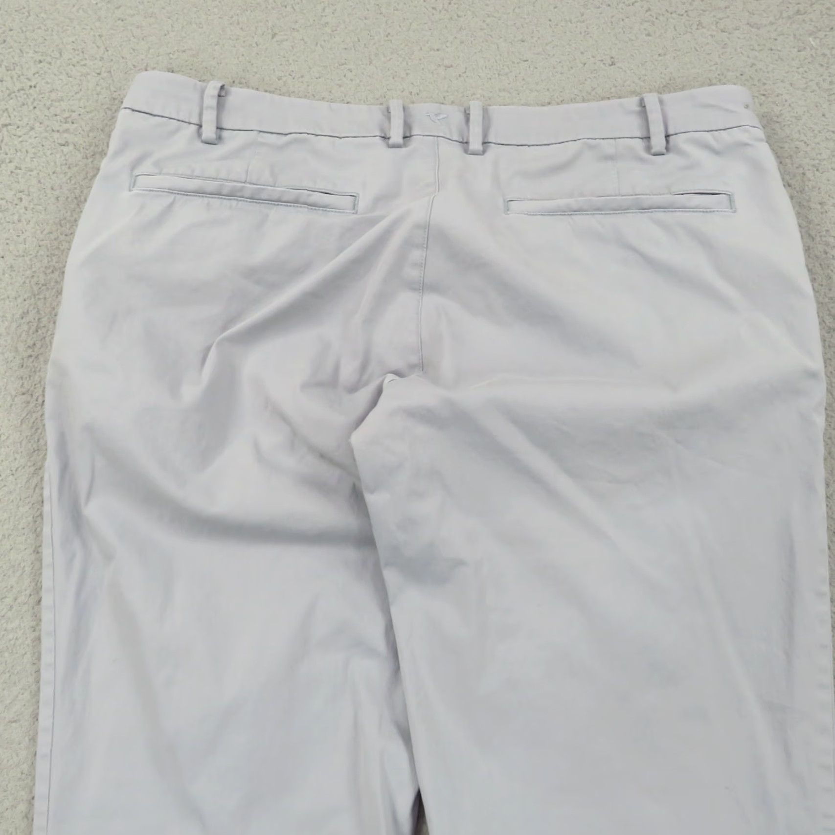 Big Dogs Birddogs Pants Men 38x32 Light Grey Chino Slim/Regular Stretch 5-Pocket Logo Easy Care Casual Fit 32 Inseam Mens Size US 38 / EU 54 - 3 Thumbnail
