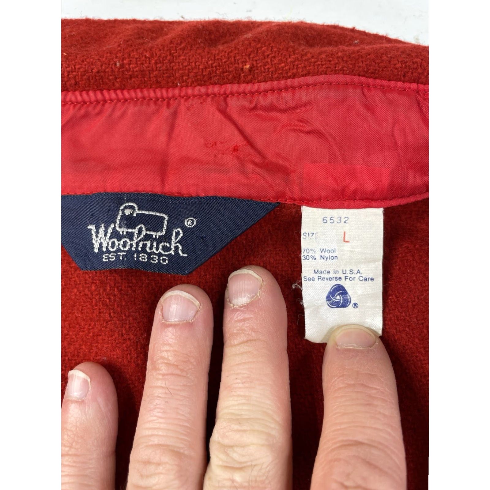 Vintage VINTAGE Woolrich Flannel Shirt Men L Red Long Sleeve USA Button-Up Wool Regular Sweat? Size US L / EU 52-54 / 3 - 3 Thumbnail