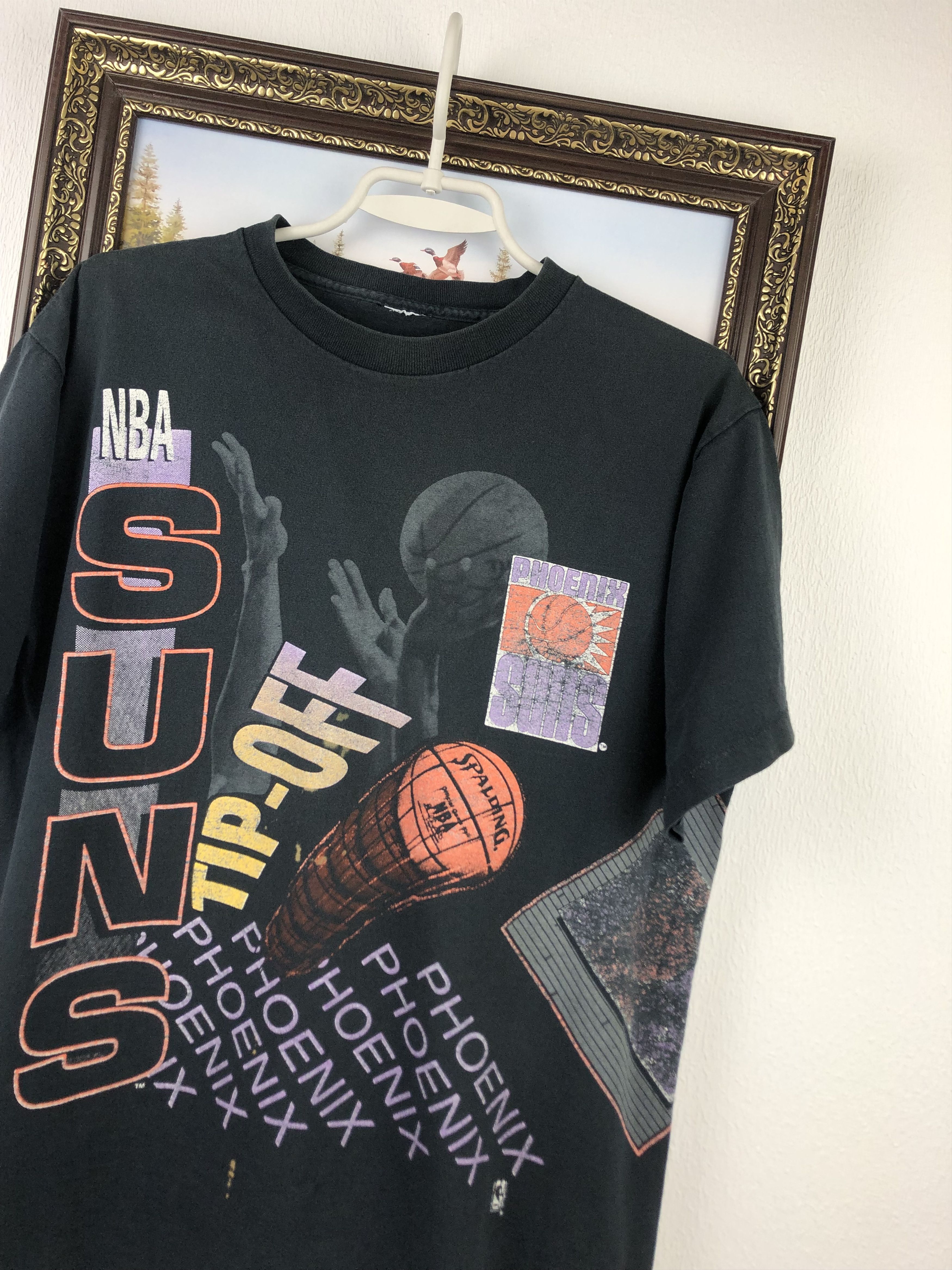 NBA × Vintage Vintage Phoenix Suns Over Print Shirt Barkley NBA Faded Rare Size US M / EU 48-50 / 2 - 4 Thumbnail