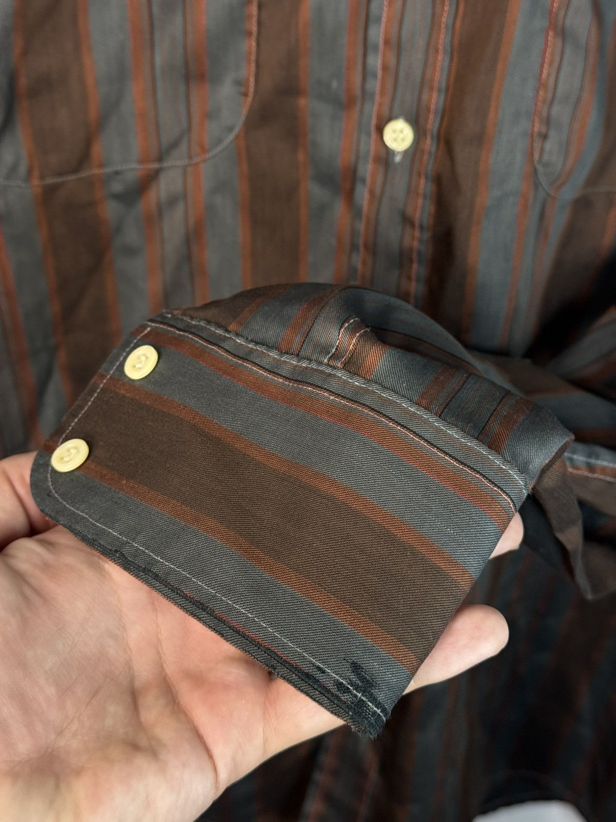 Yves Saint Laurent 90s Brown YSL Shirt Longlseeve France YSL Dress Shirt Size US L / EU 52-54 / 3 - 14 Thumbnail