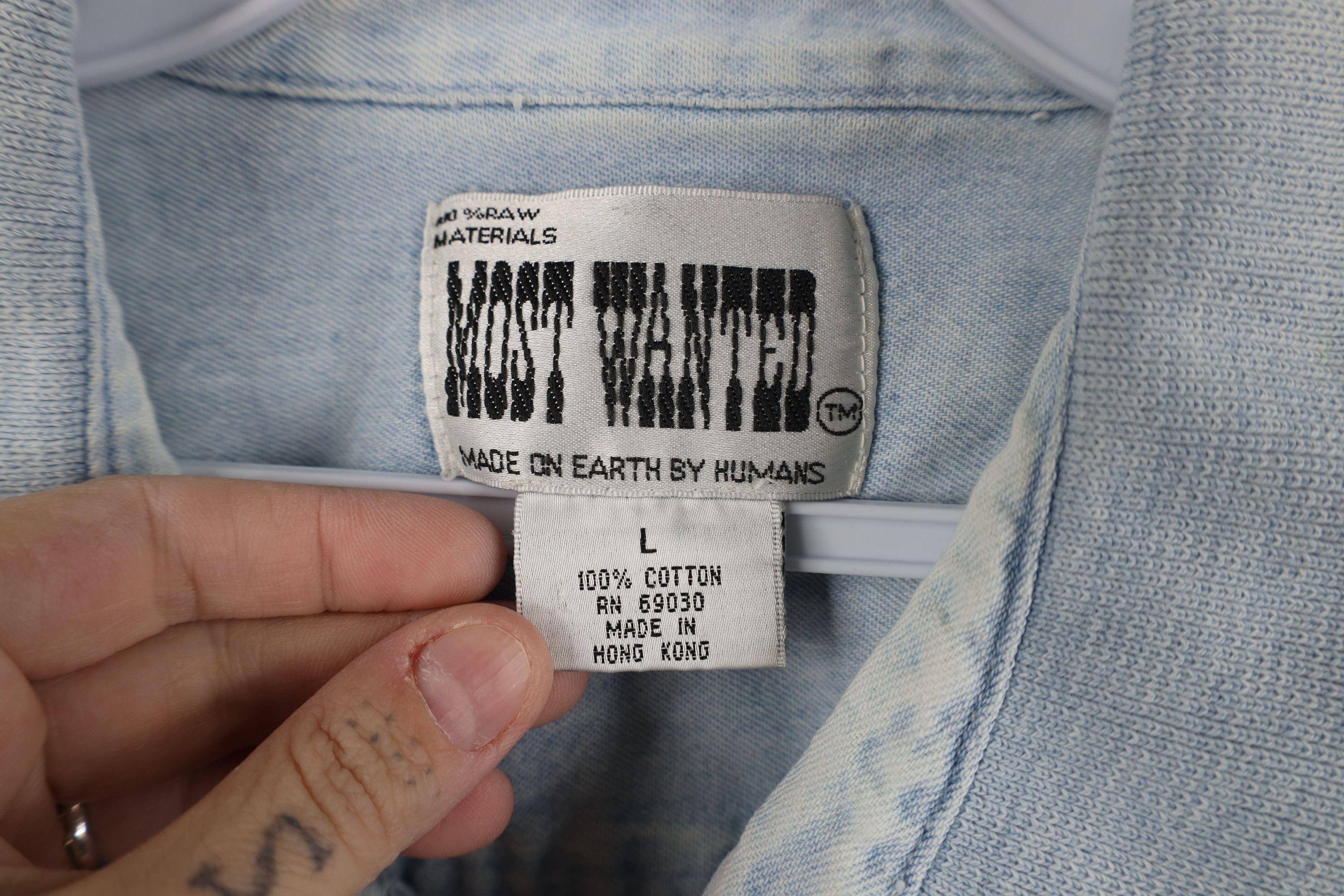 Vintage Vintage 90s Streetwear New Orleans French Quarter Denim Polo Size US L / EU 52-54 / 3 - 9 Thumbnail