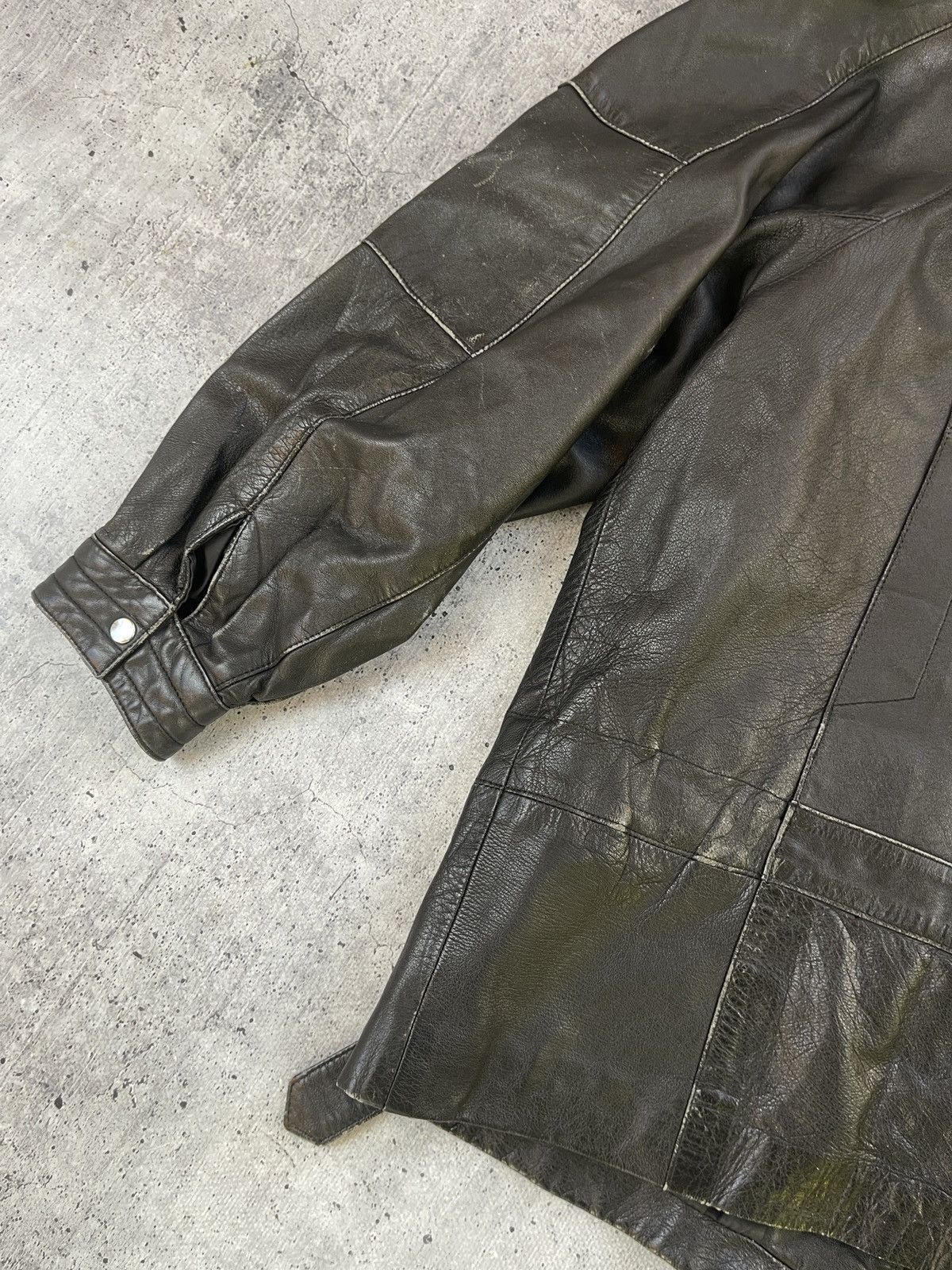 Vintage Vintage Y2K Black Genuine Leather Bomber Jacket Size US L / EU 52-54 / 3 - 13 Thumbnail
