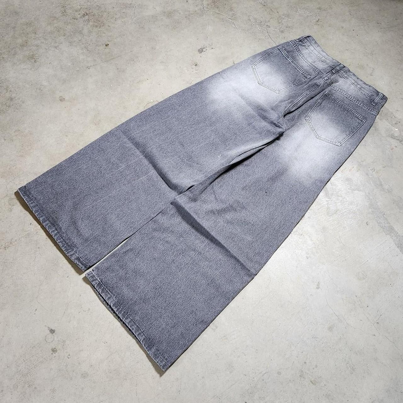 Japanese Brand Grey distressed ripped faded baggy jeans Size US 32 / EU 48 - 5 Thumbnail