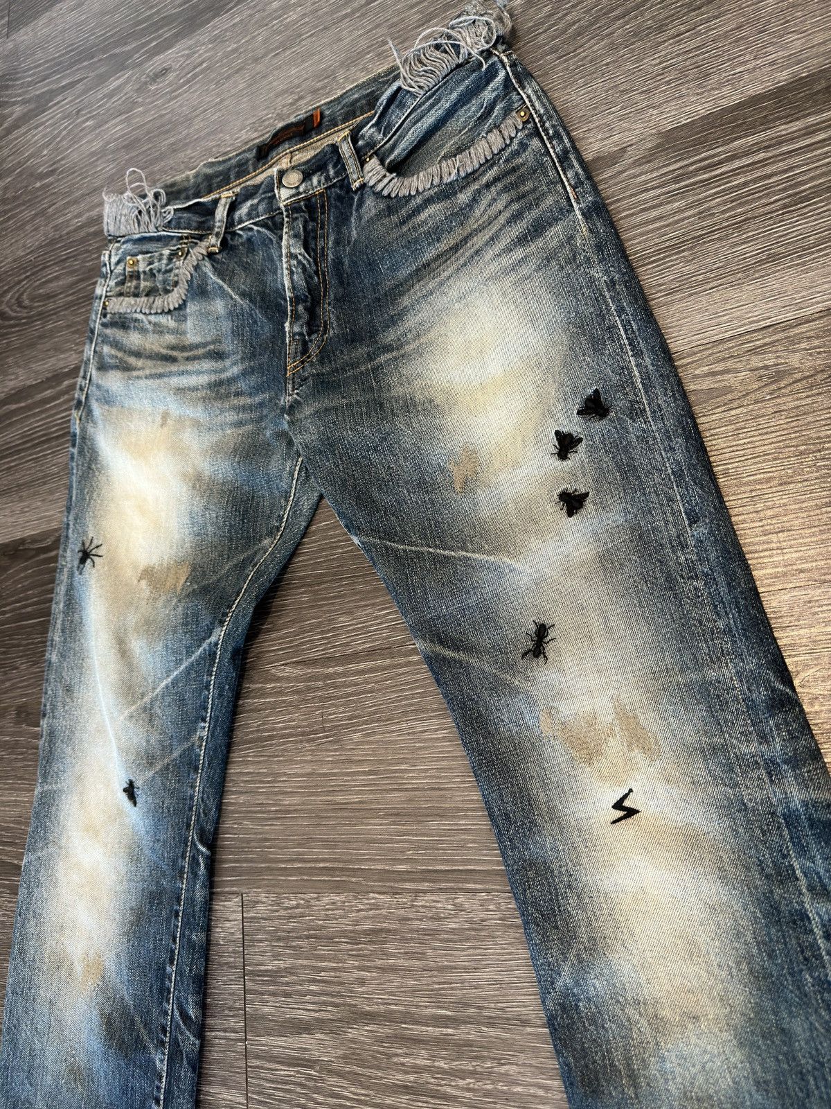Undercover Undercover AW06 ‘Guru Guru’ Bug/Insect Men’s Denim Size US 31 - 3 Thumbnail