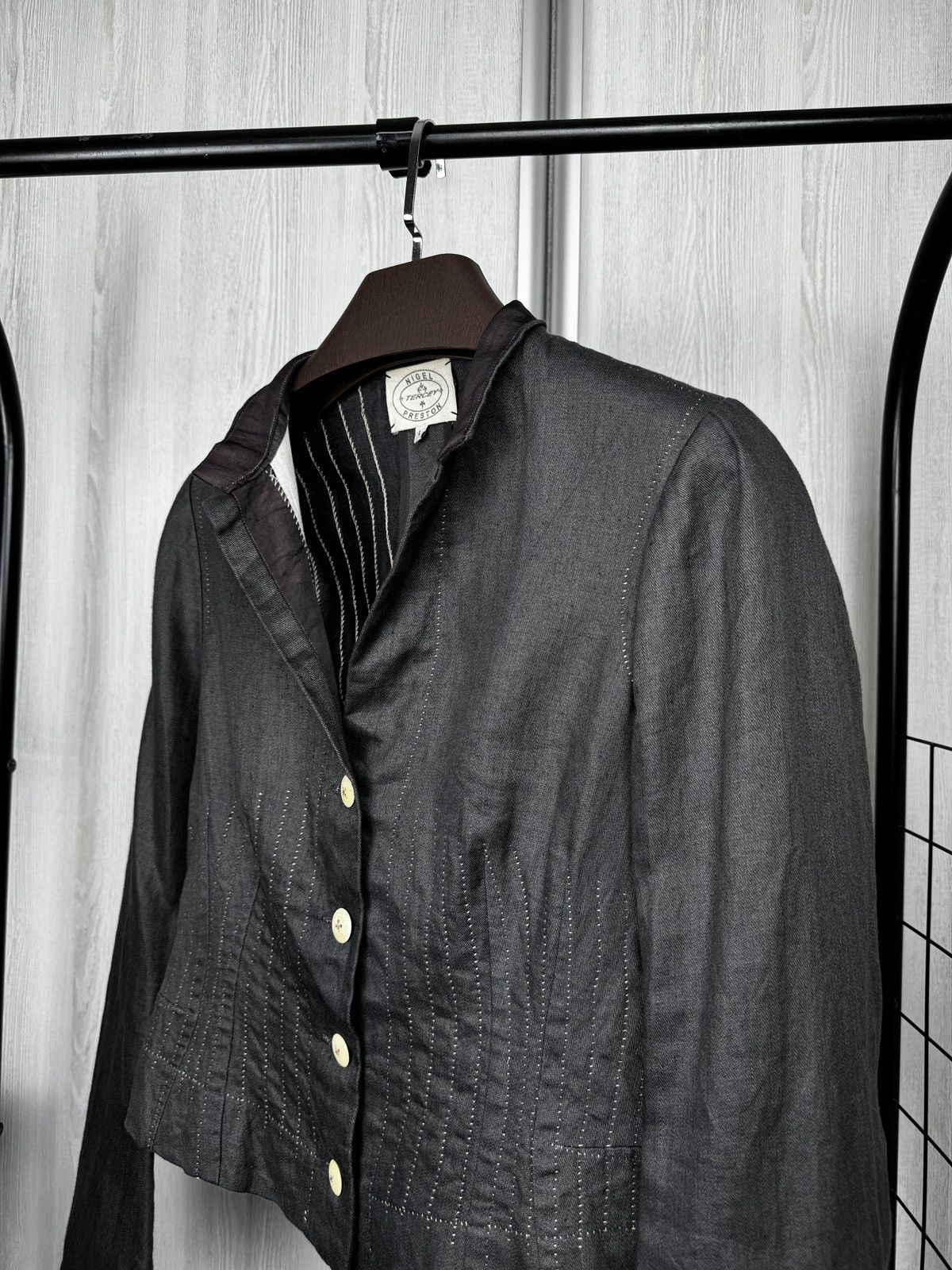 Other Nigel Preston Tercey Linen Cotton grey blazer jacket size L Size L / US 10 / IT 46 - 3 Thumbnail