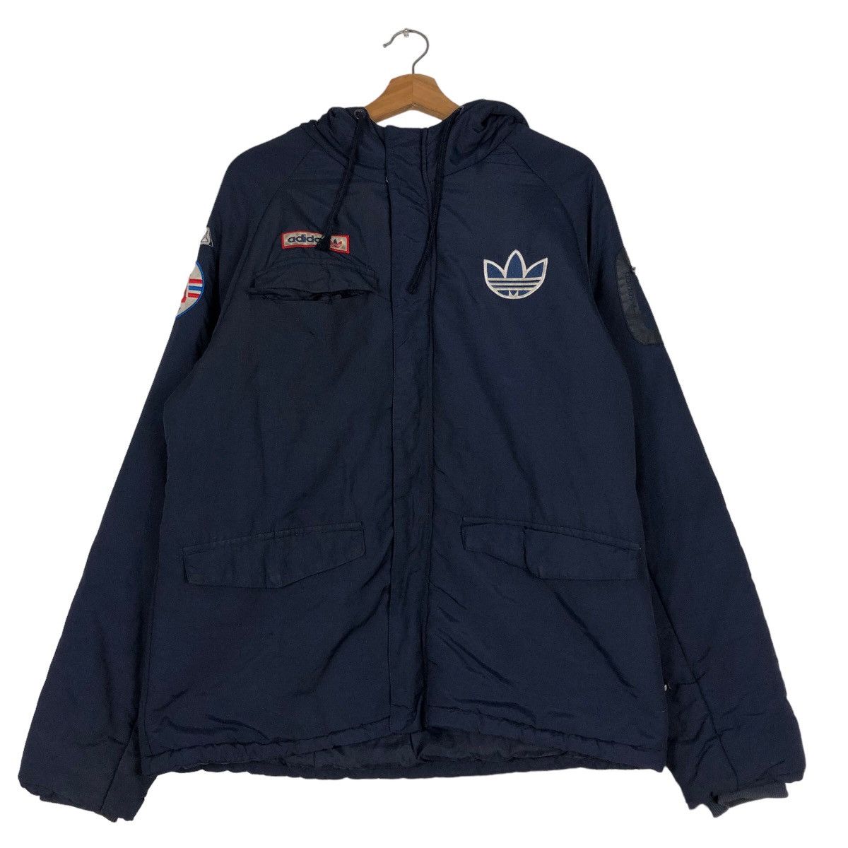 Adidas 🔥Vtg Biker Puffer Down Light Jacket Adidas Size US M / EU 48-50 / 2 - 10 Thumbnail