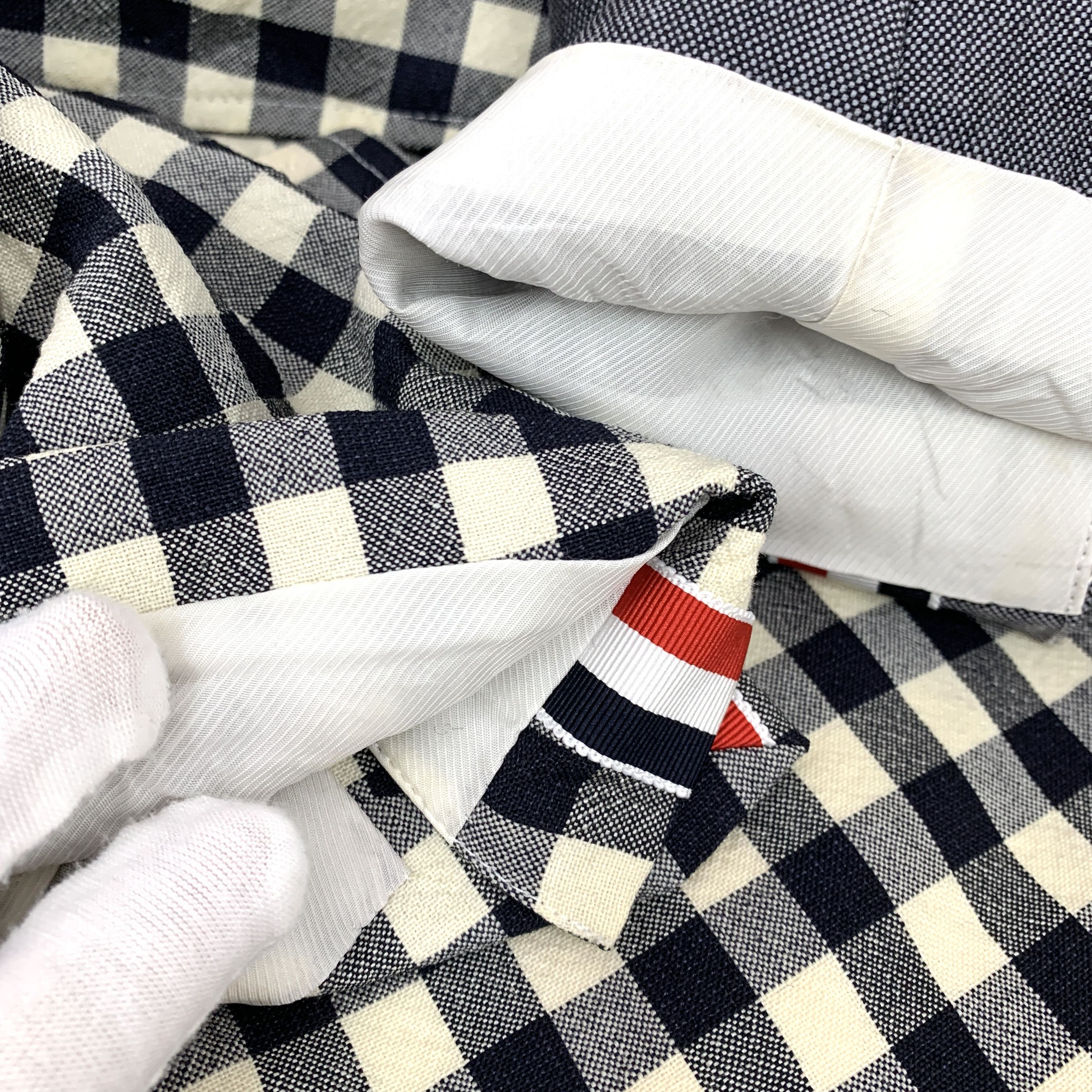 Thom Browne Thom Browne Colorblock Plaid Wool Blazer (3L) Size 44R - 3 Thumbnail