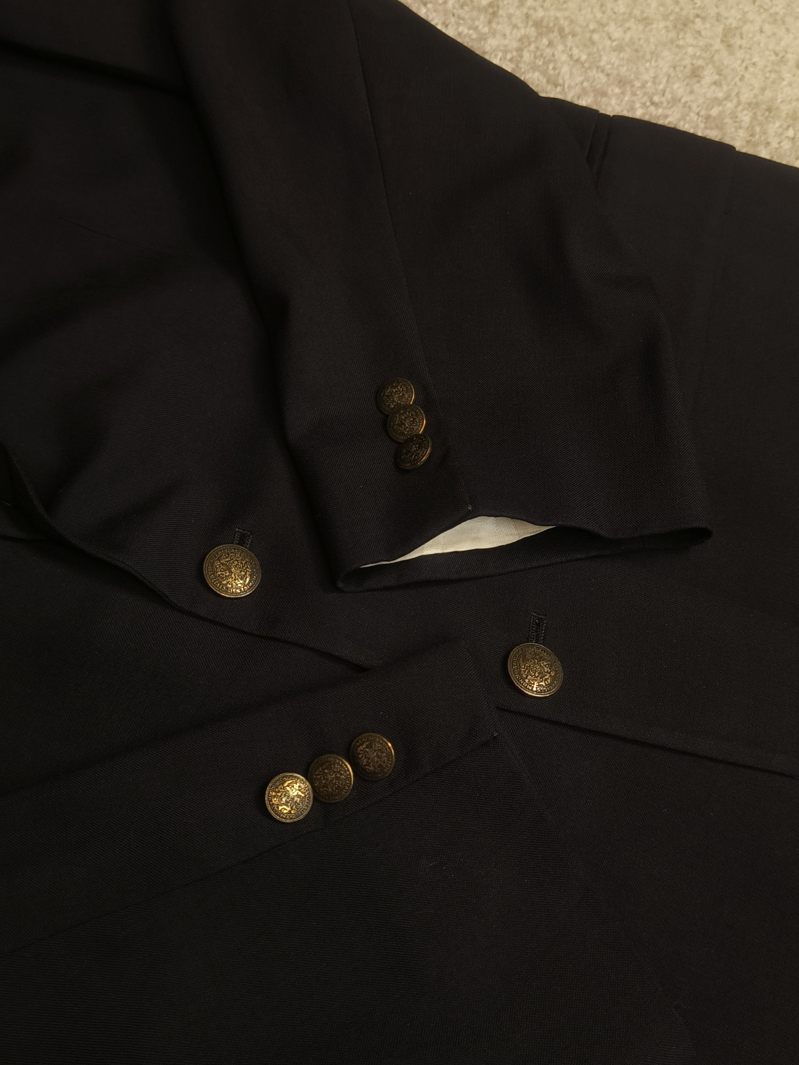 Oscar De La Renta Oscar de la Renta Black Gold Button Detail Blazer Size 42R - 4 Thumbnail