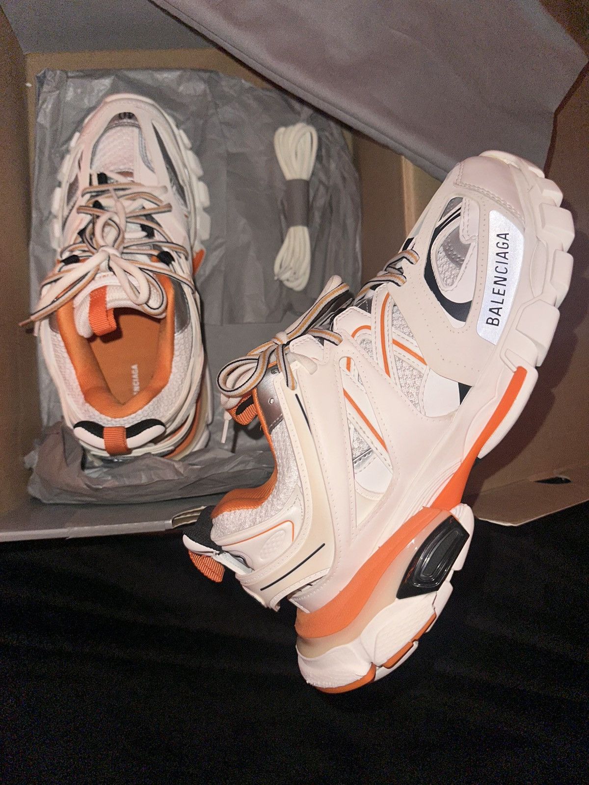 Balenciaga Balenciaga Track “White/Orange” Size US 7 / EU 40 - 6 Thumbnail
