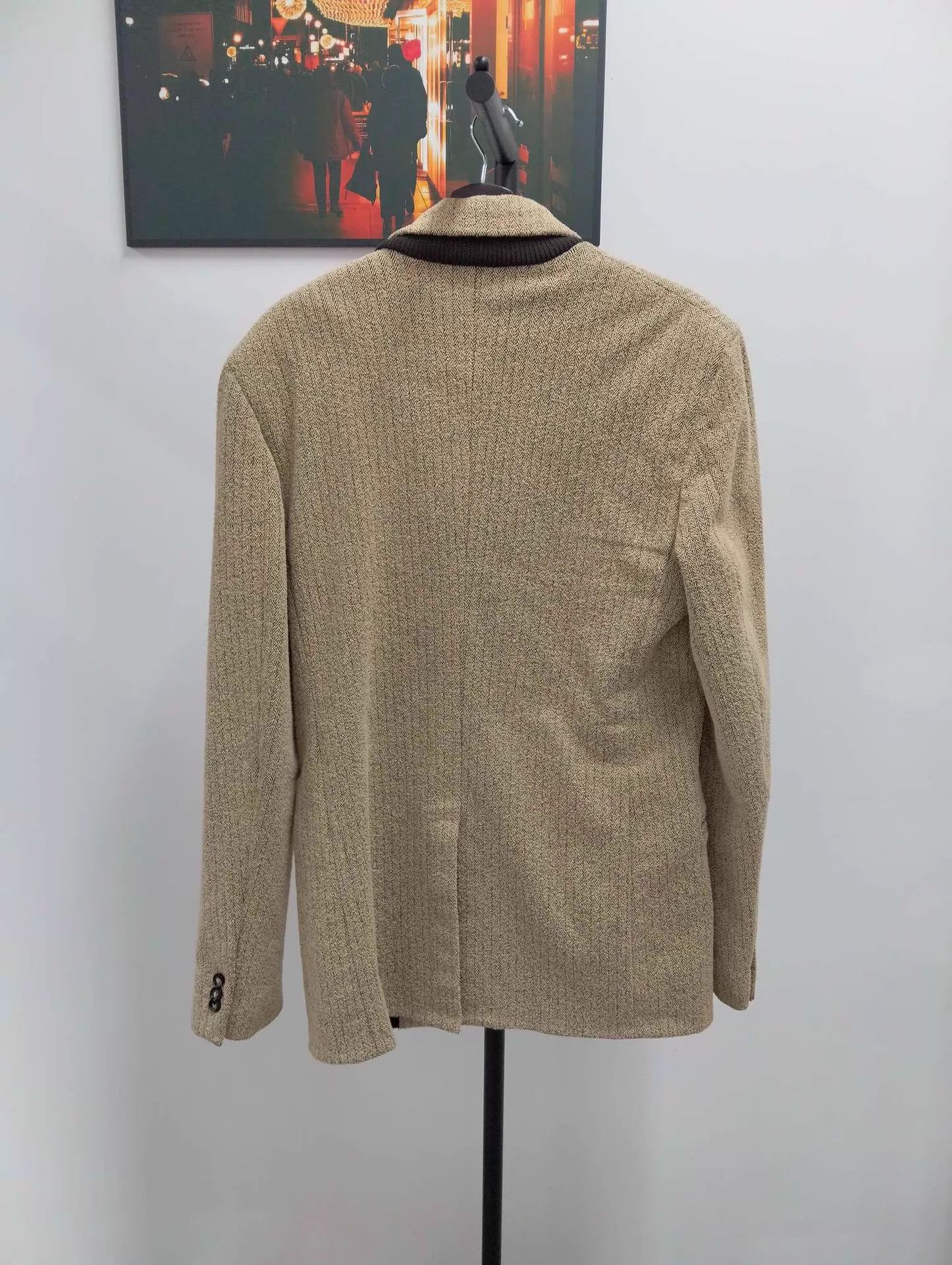 Bottega Veneta BV Khaki Chest Pocket Blazer 52 Size 52R - 2 Thumbnail