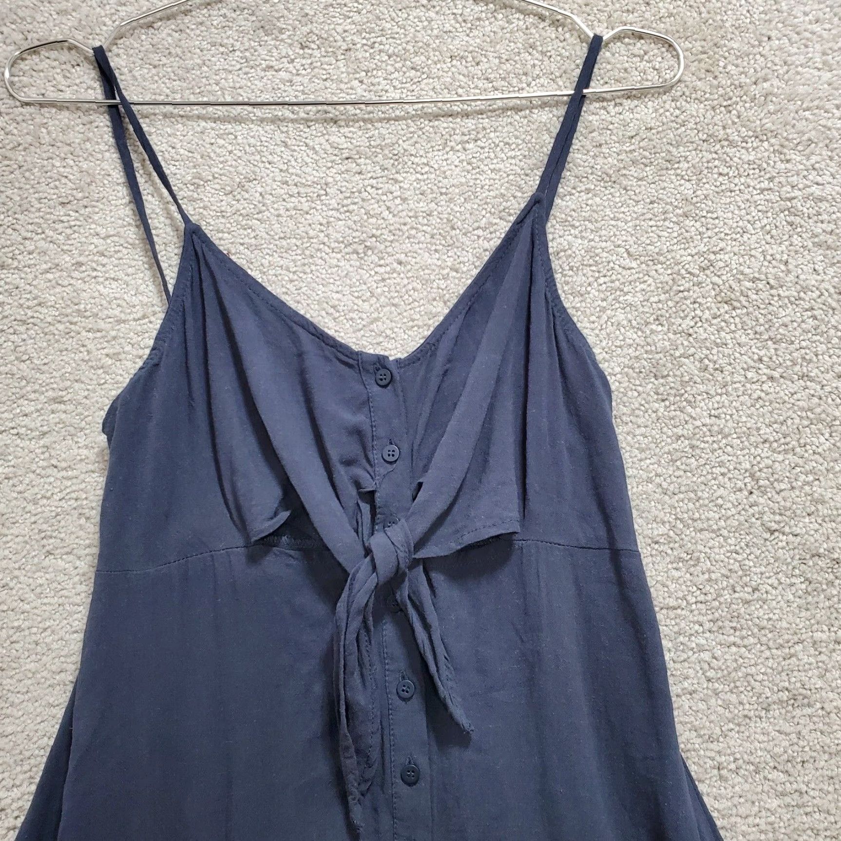 Topshop Topshop Blouse Top Womens Petite Gray Viscose Knotted Front Sleeveless Casual Modern 2P Womens Size XS / US 0-2 / IT 36-38 - 2 Thumbnail