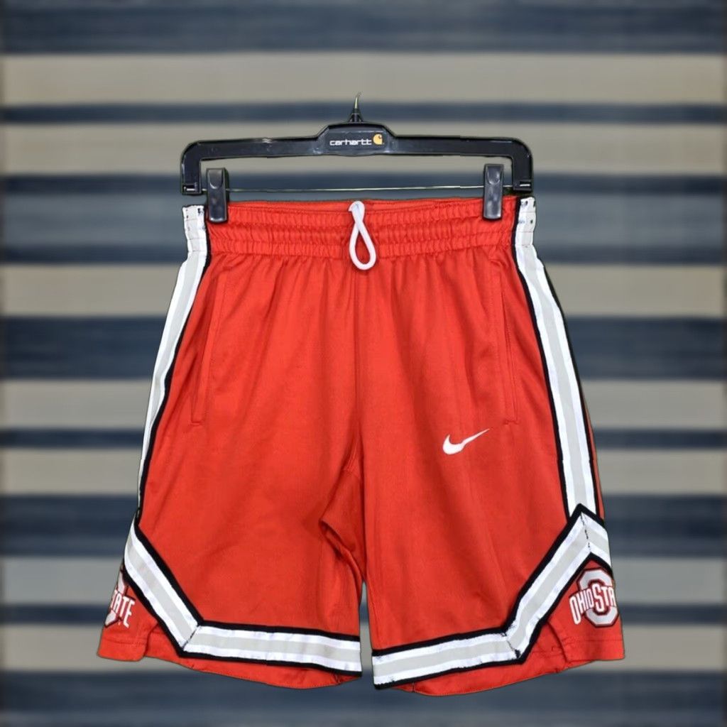 Nike Nike Ohio State Buckeyes Shorts Mens Small Loose Fit Red Athletic Stripe OSU Size US 29 - 1 Thumbnail