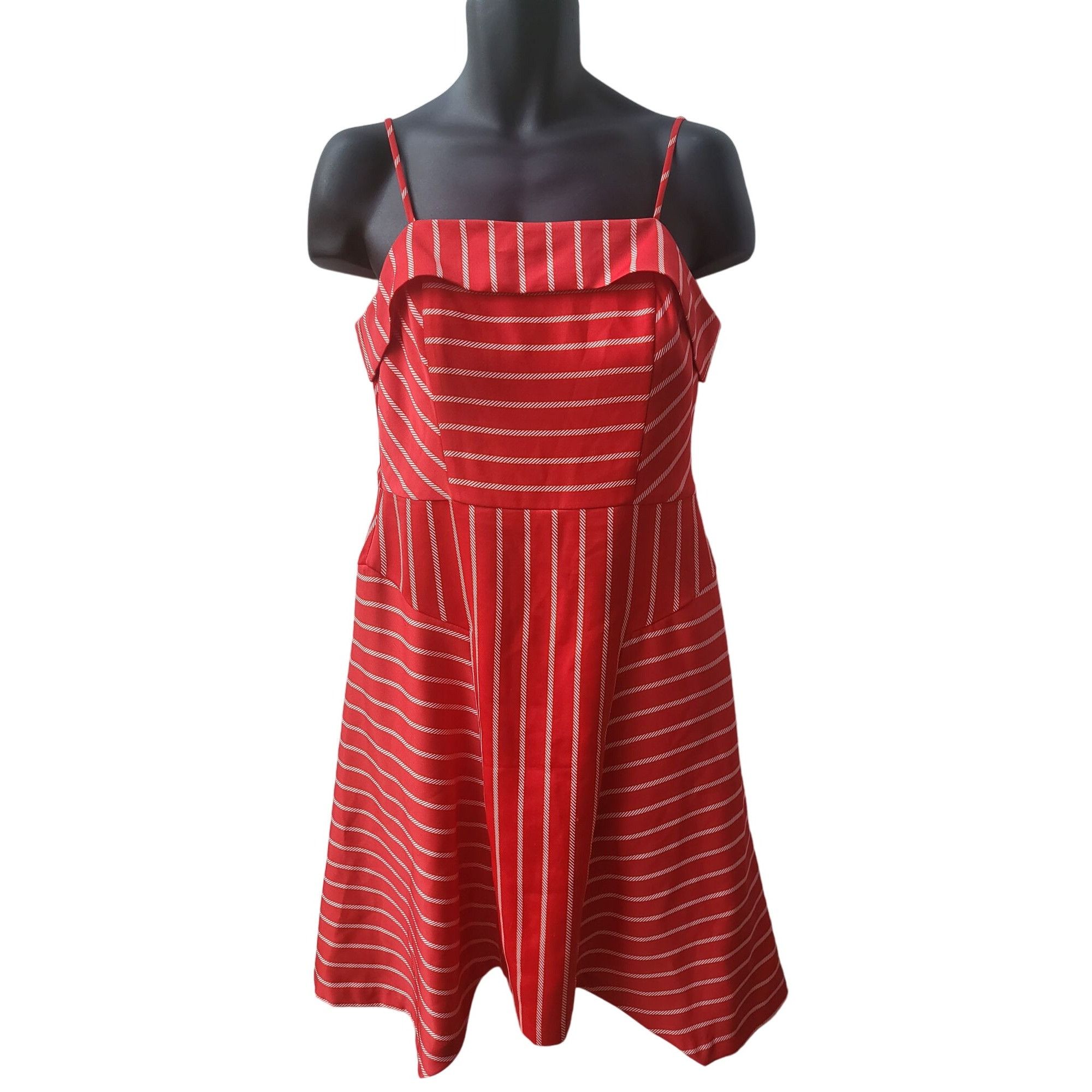 Banana Republic Banana Republic Fit And Flare Dress Women Sz 6 Strappy Strip Size M / US 6-8 / IT 42-44 - 1 Thumbnail