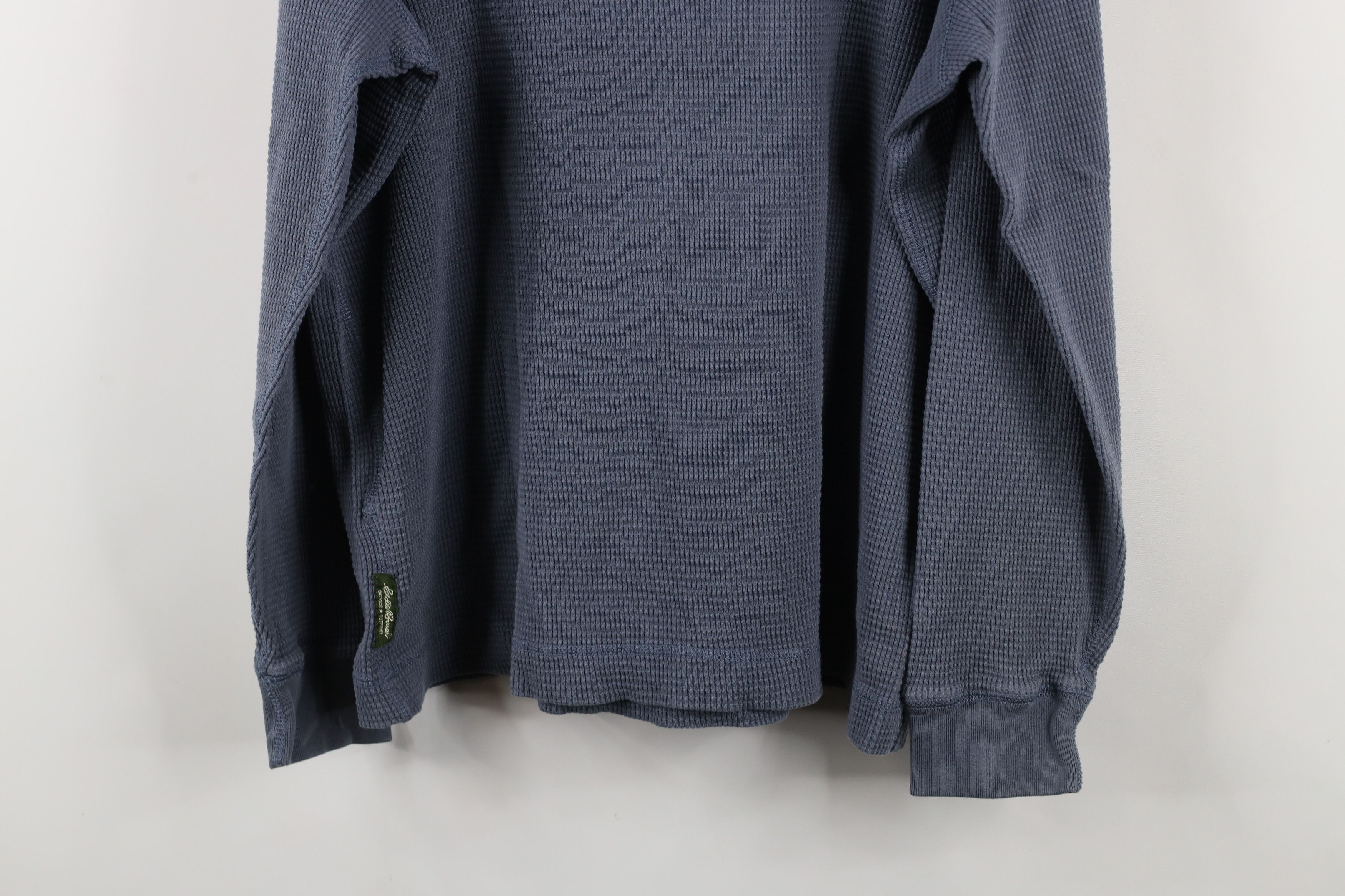 Eddie Bauer Vintage Eddie Bauer Thermal Waffle Knit Henley T-Shirt Blue Size US L / EU 52-54 / 3 - 10 Thumbnail