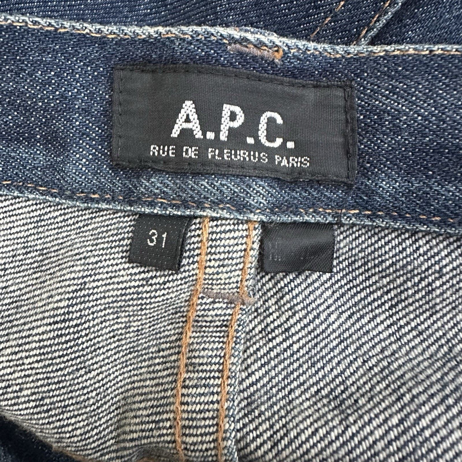 A.P.C. APC Dark Wash Raw Selvedge Denim Jeans Size 31 Actual 34x30 Size US 31 - 8 Thumbnail