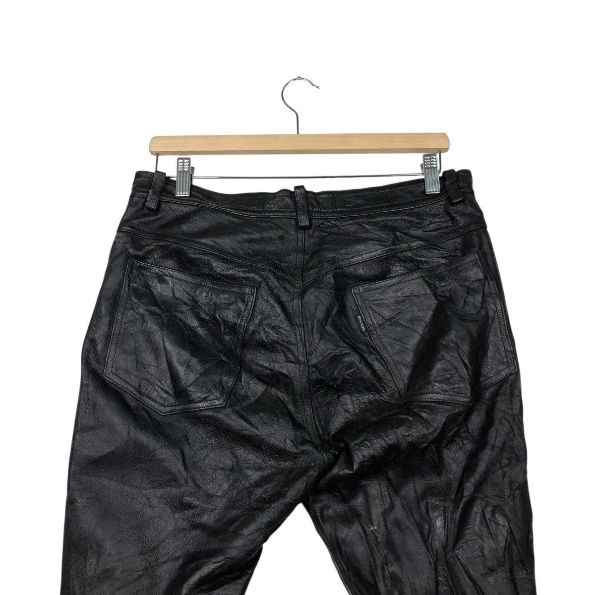 Japanese Brand Vintage Genuine Leather Pants Union Made C'emen IsseyMiyake Size US 34 / EU 50 - 10 Thumbnail