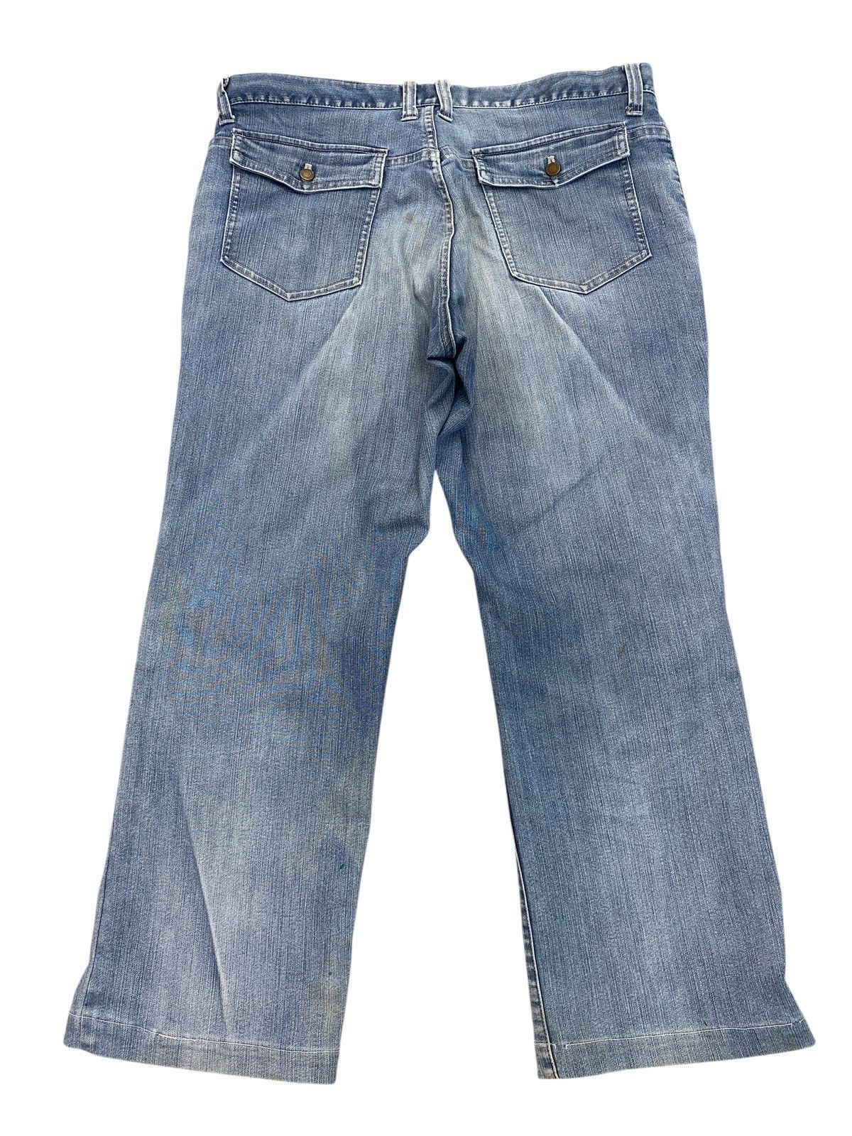 If Six Was Nine Vintage Japanese Blue House 3 Quaters Faded Jeans Style Size US 35 - 3 Thumbnail