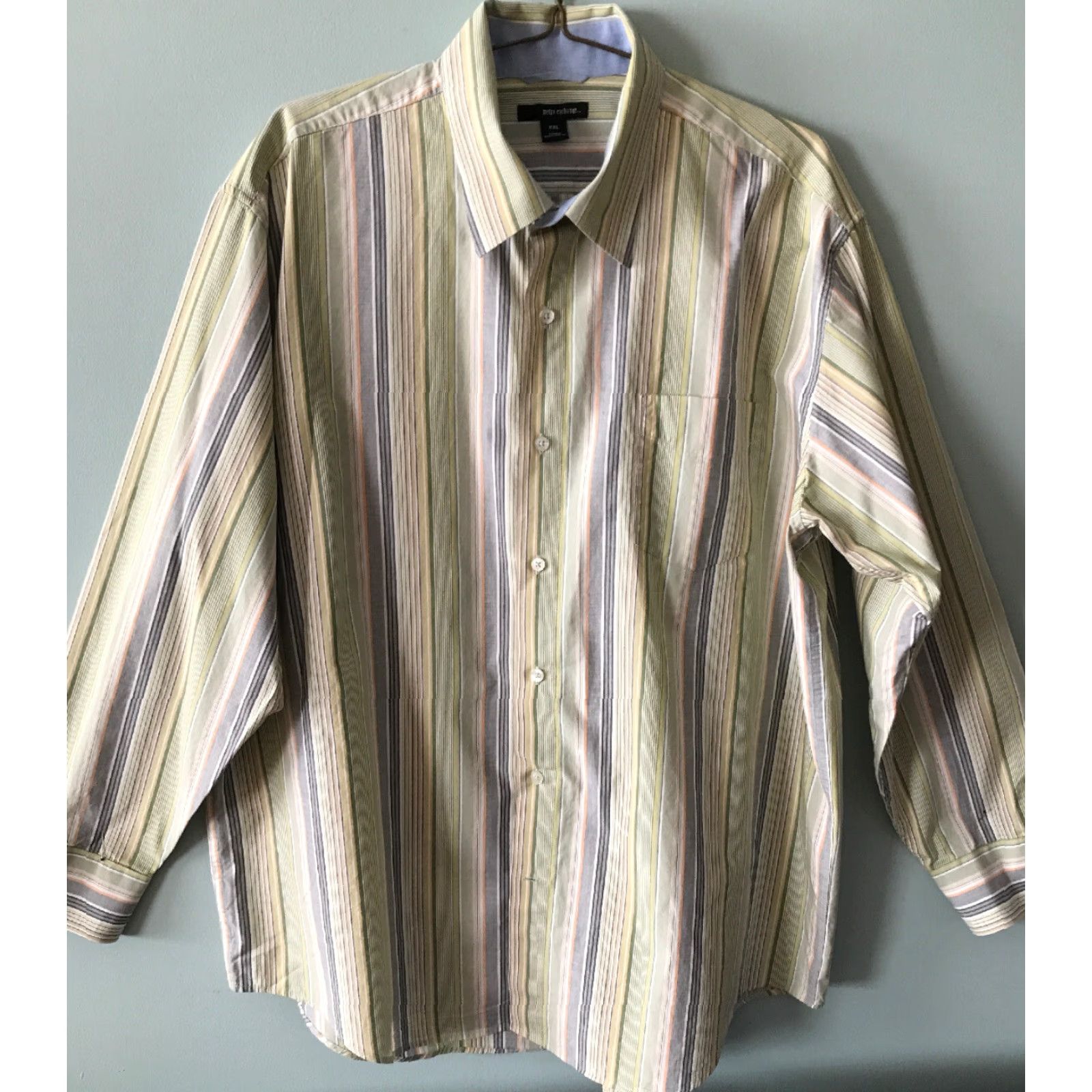 Etro Metro Exchange XXL Green Stripe Button Down Men's Shirt 100% Cotton Size US XXL / EU 58 / 5 - 5 Thumbnail