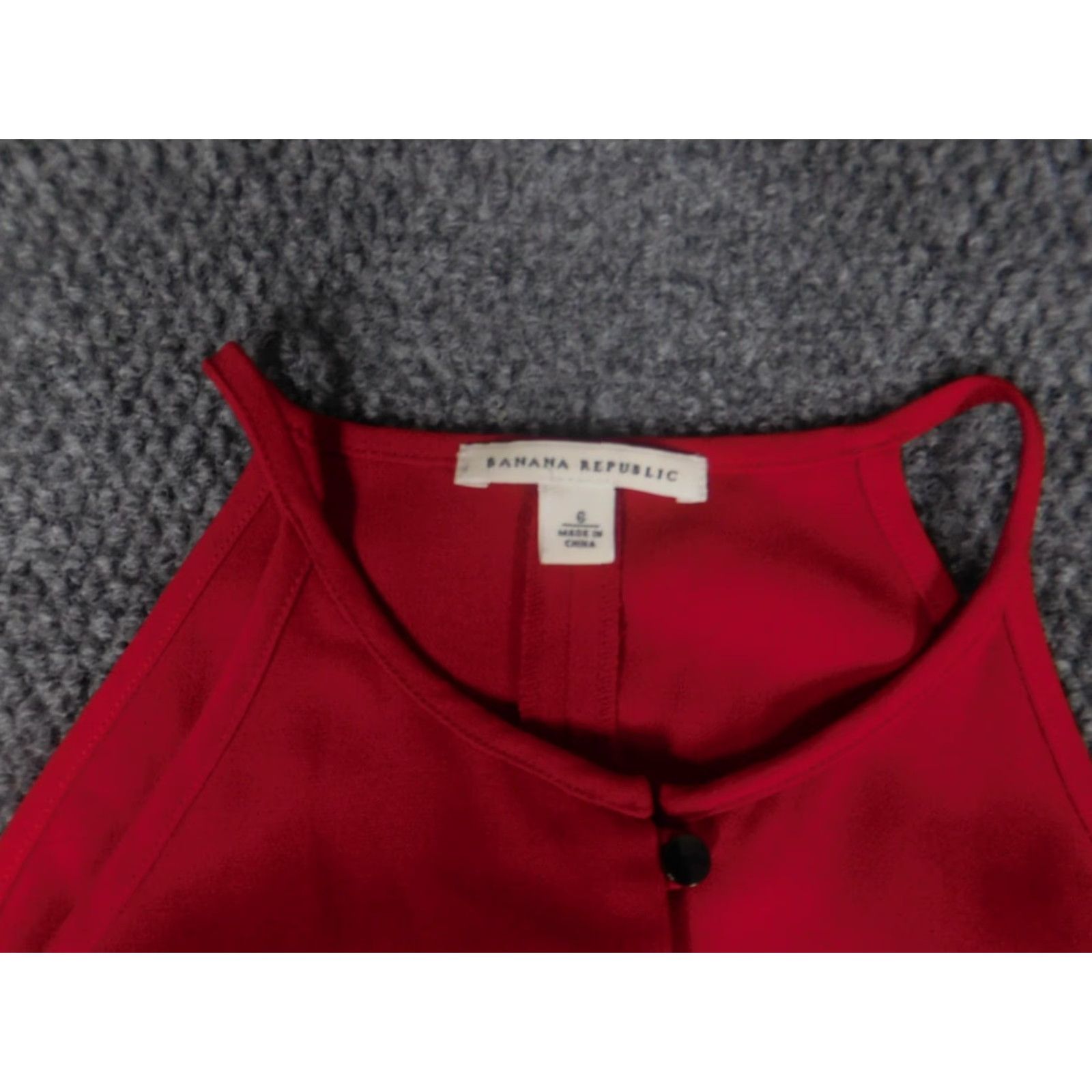 Banana Republic Banana Republic Blouse Womens Cap Sleeve Red 6 Pullover Collared Polyester Woven Ruffle Casual Classic Size M / US 6-8 / IT 42-44 - 5 Thumbnail