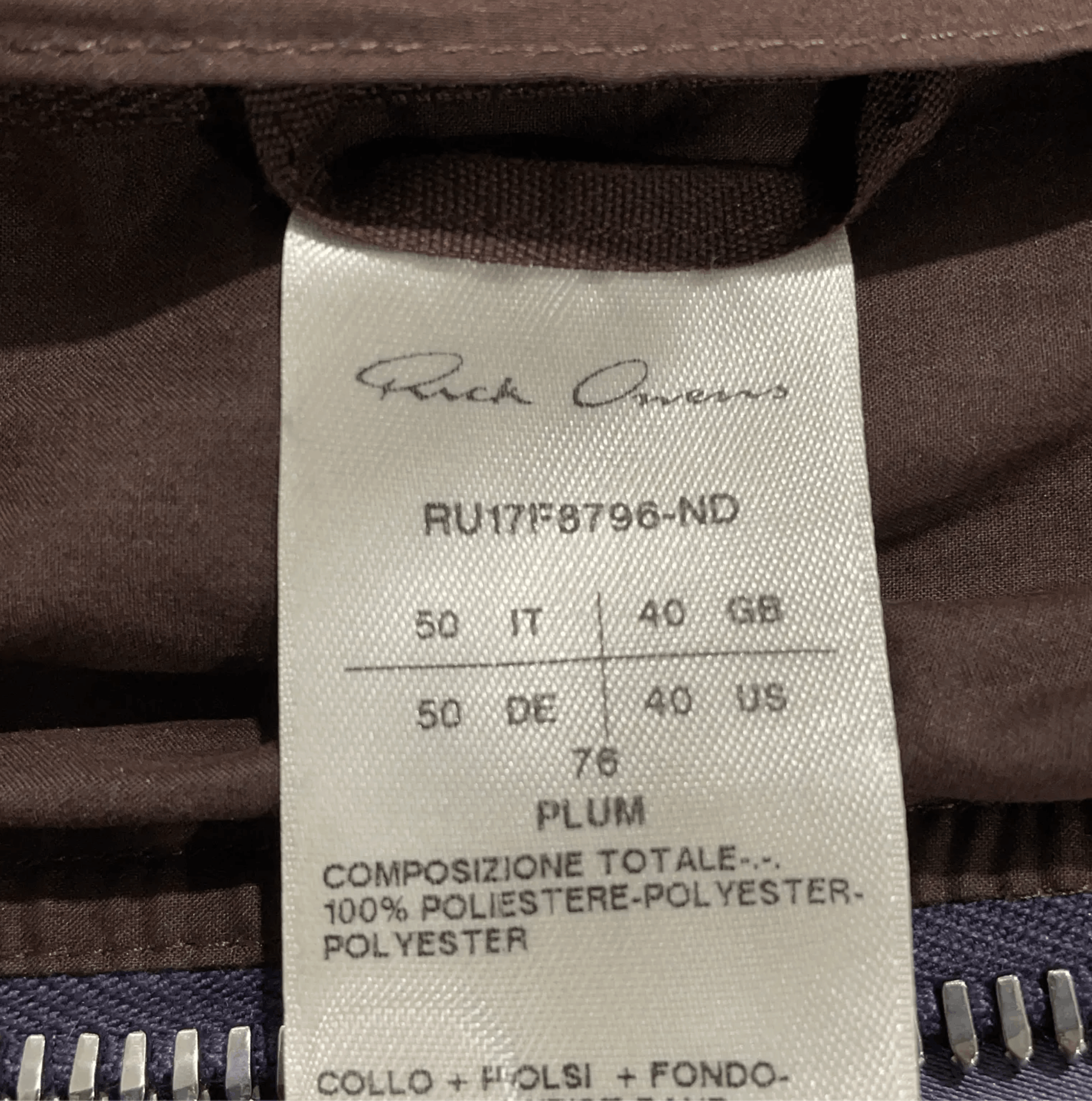 Rick Owens RARE: FW17 Glitter Faun Plum Long Bomber Jacket IT 50 – Size US M / EU 48-50 / 2 - 4 Thumbnail
