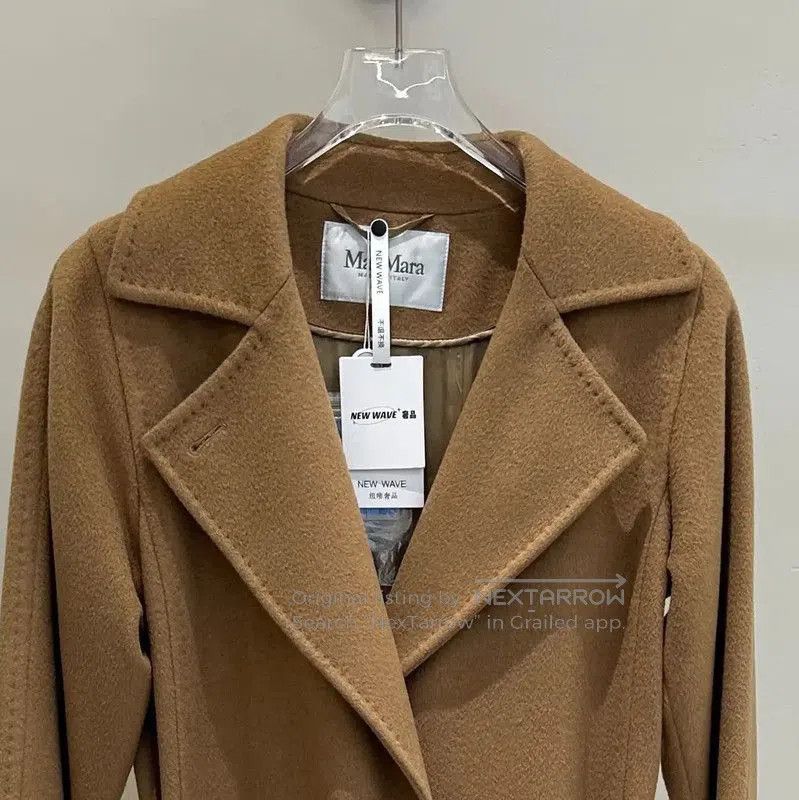 Max Mara MaxMara Classic Long Coat in Khaki . Size XS / US 0-2 / IT 36-38 - 2 Thumbnail