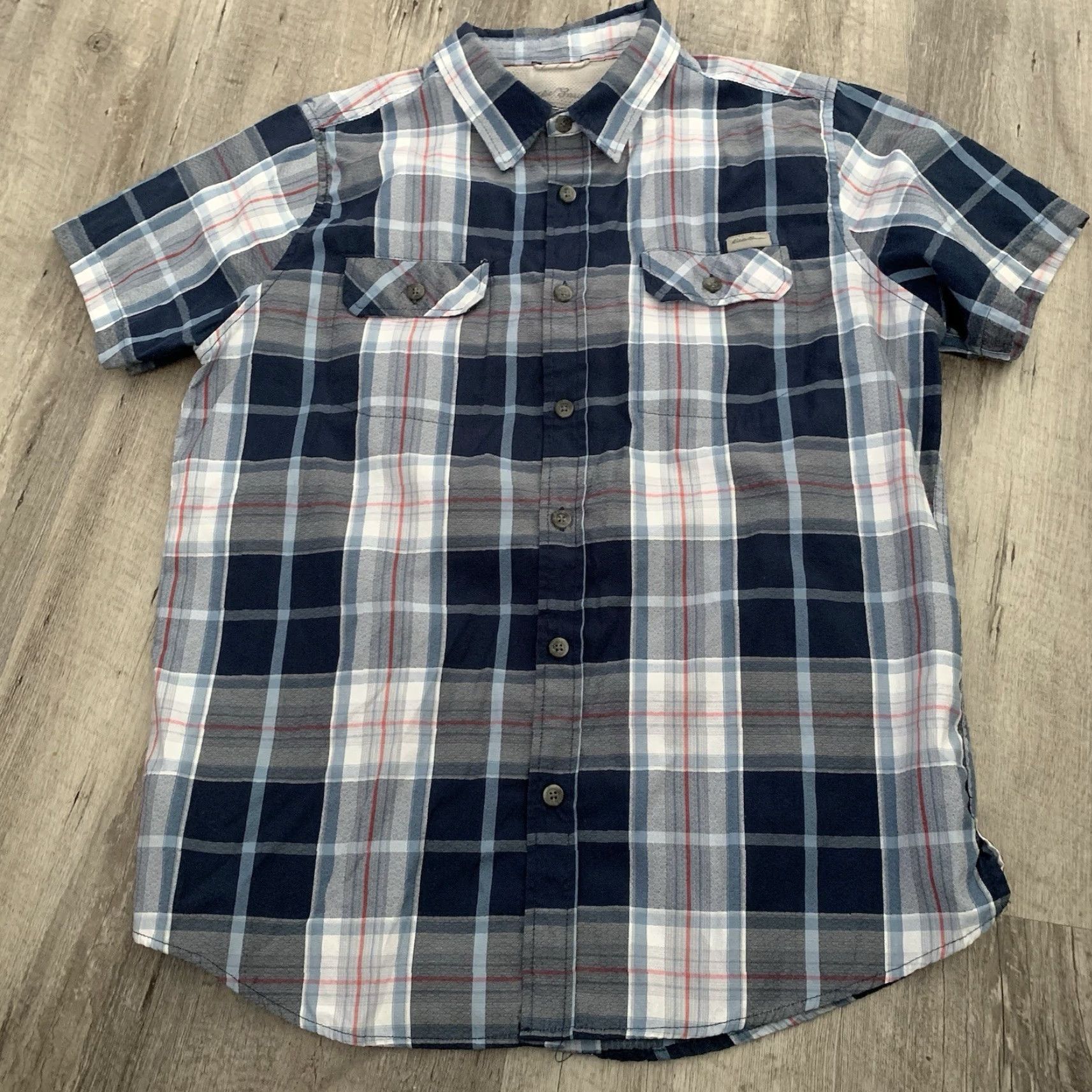 Eddie Bauer Eddie Bauer Shirt Mens Sz Medium Blue Plaid Vented Fishing Hiking Outdoor Size US M / EU 48-50 / 2 - 6 Thumbnail