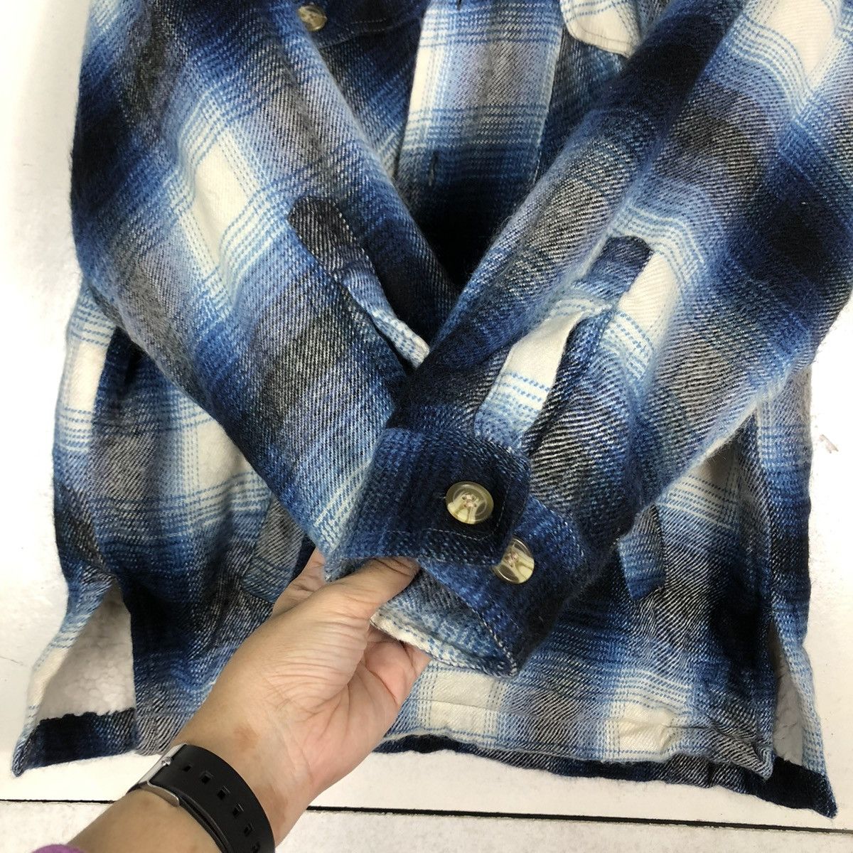 Flannel 🔥VINTAGE FLANNEL SHIRT JACKET SHEARLING LUCUPE ISSEY MIYAKE Size US M / EU 48-50 / 2 - 15 Thumbnail