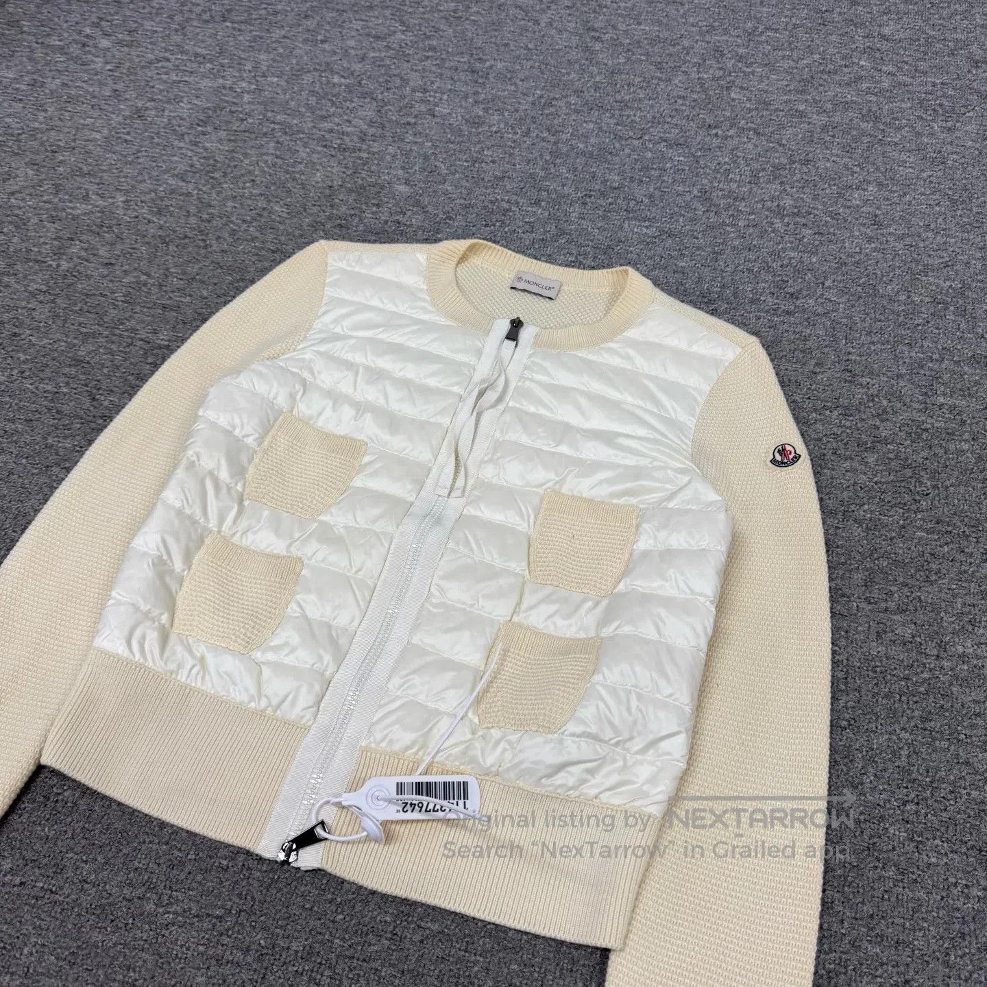 Moncler Moncler Knitted patchwork design; sleeve logo; zipper dow Size M / US 6-8 / IT 42-44 - 3 Thumbnail