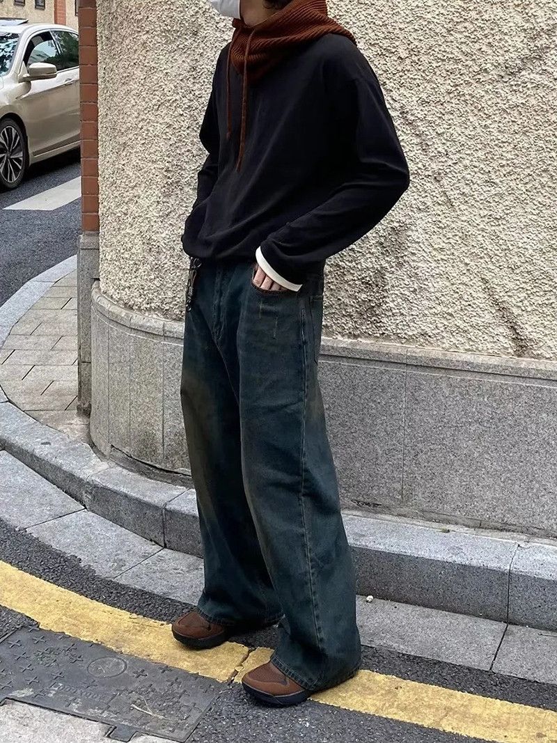 Jean × Vintage Vintage Washed Baggy Wide Leg Size US 43 - 3 Thumbnail