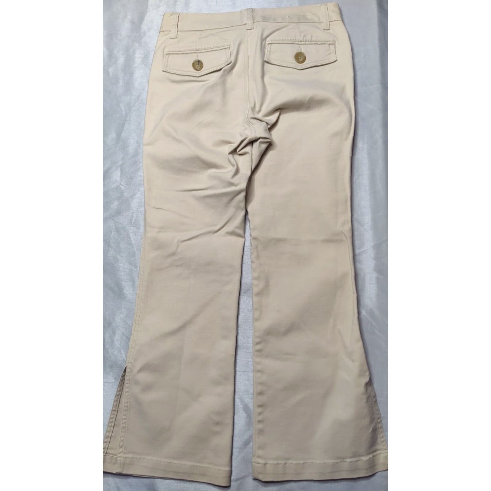 Banana Republic VTG Banana Republic Women Bootcut Pants Beige 4 Short Stretch Chino Cotton Spandex Pockets Zipper EUC Mens Women Girls? Size 27" / US 4 / IT 40 - 2 Thumbnail