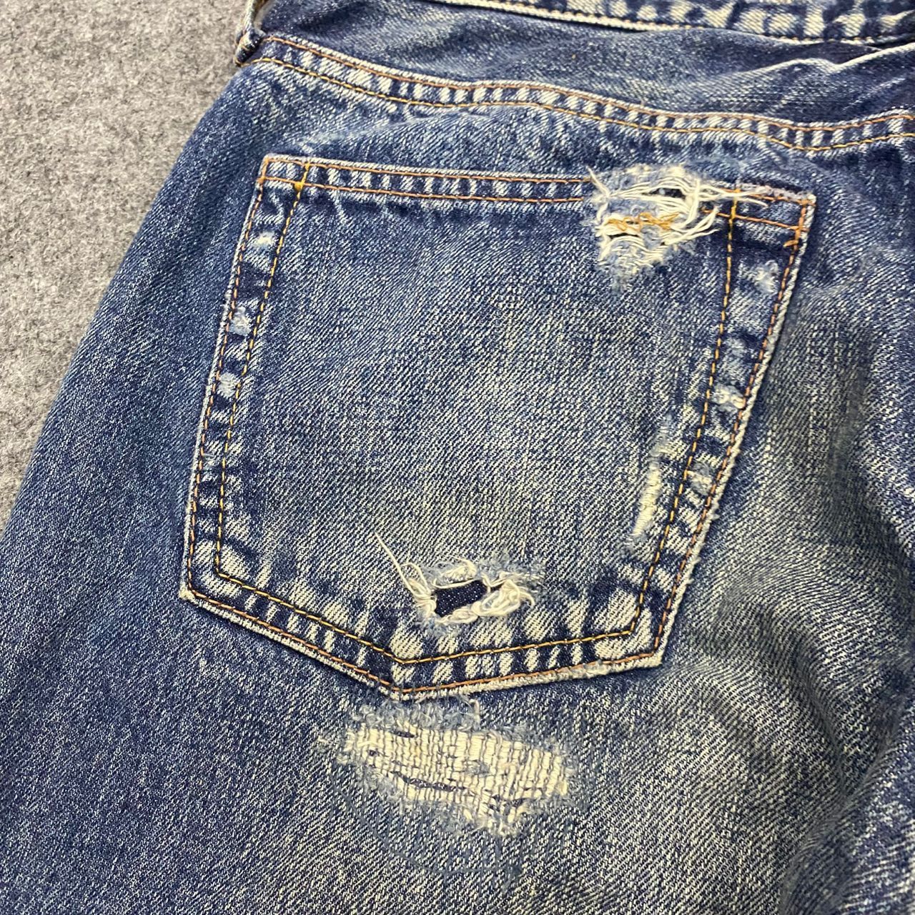 If Six Was Nine Genuine Vintage Goa Selvegde Distressed Denim Size US 32 / EU 48 - 13 Thumbnail