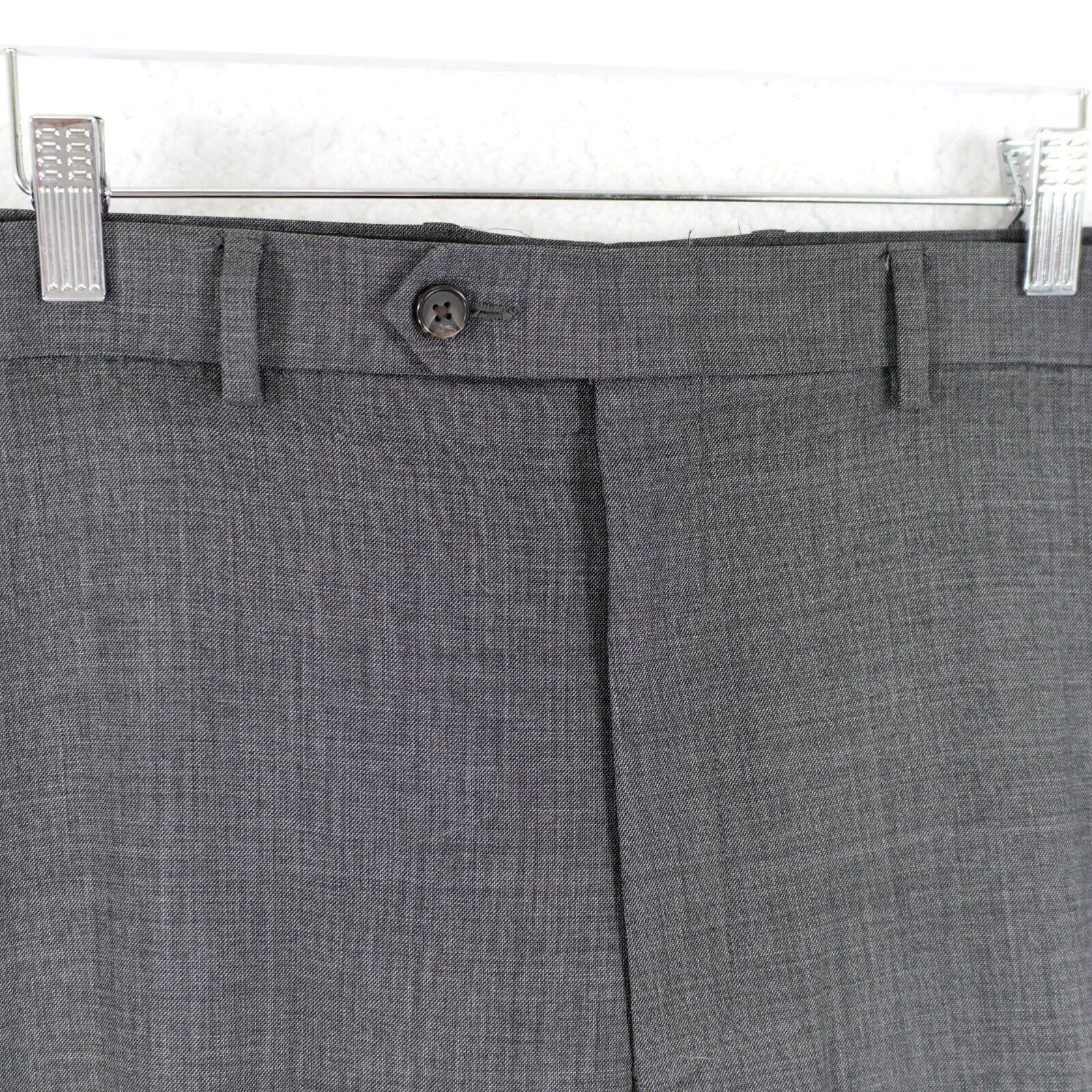 Lauren Ralph Lauren DAMAGED Lauren Ralph Lauren Gray Blue Shakskin Wool Flat Fro Size 44R - 3 Thumbnail