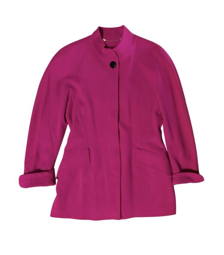 Escada Escada by Margaretha Ley Pink Wool & Silk Coat Germany EU 38 Size S / US 4 / IT 40 - 2 Thumbnail