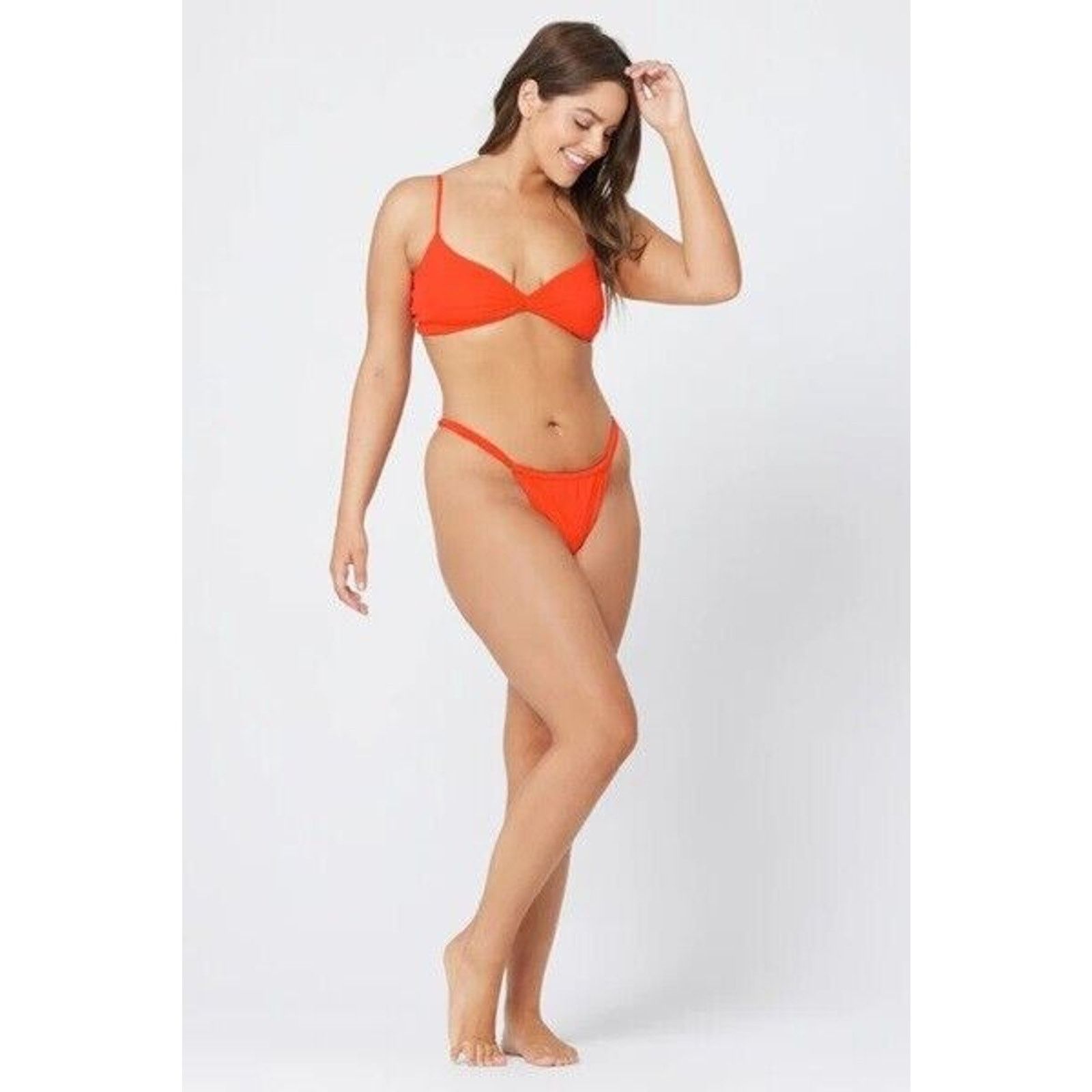 Other NWT L*SPACE Gina Bitsy Cheeky Bottom Poppy Red Women's L Size ONE SIZE - 1 Thumbnail
